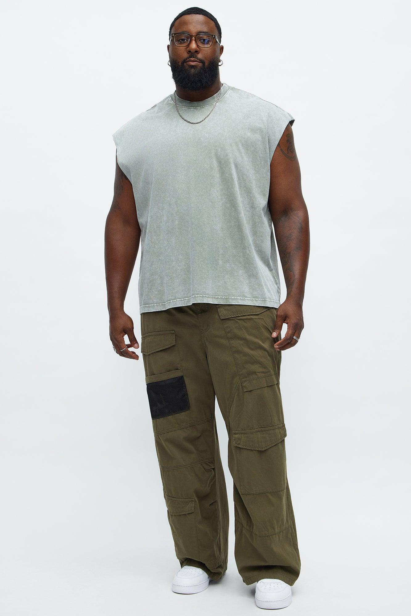 Baggy Lester Cargo Pants - Olive Male Product Image