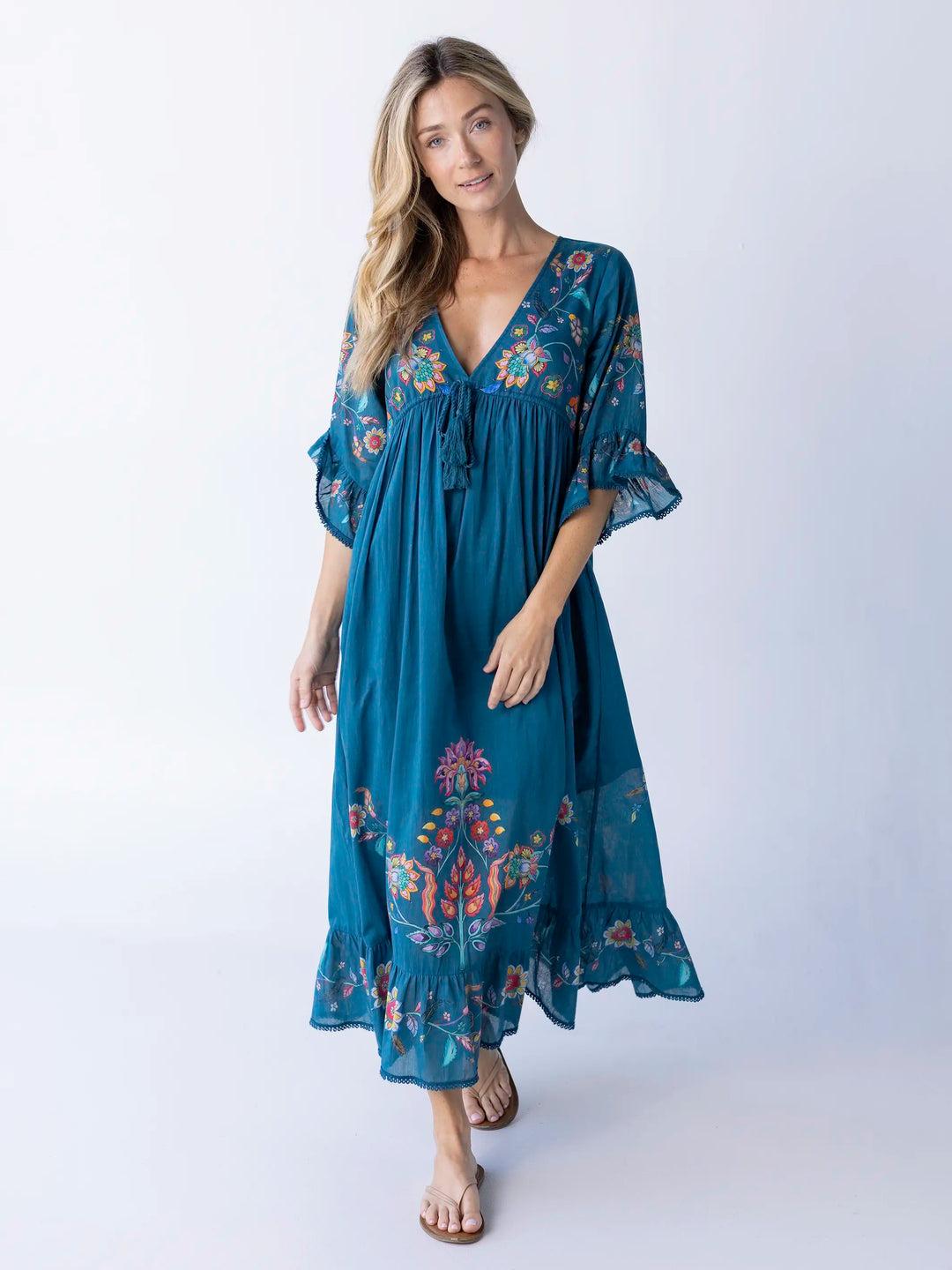 Capri Cotton Maxi Dress Product Image