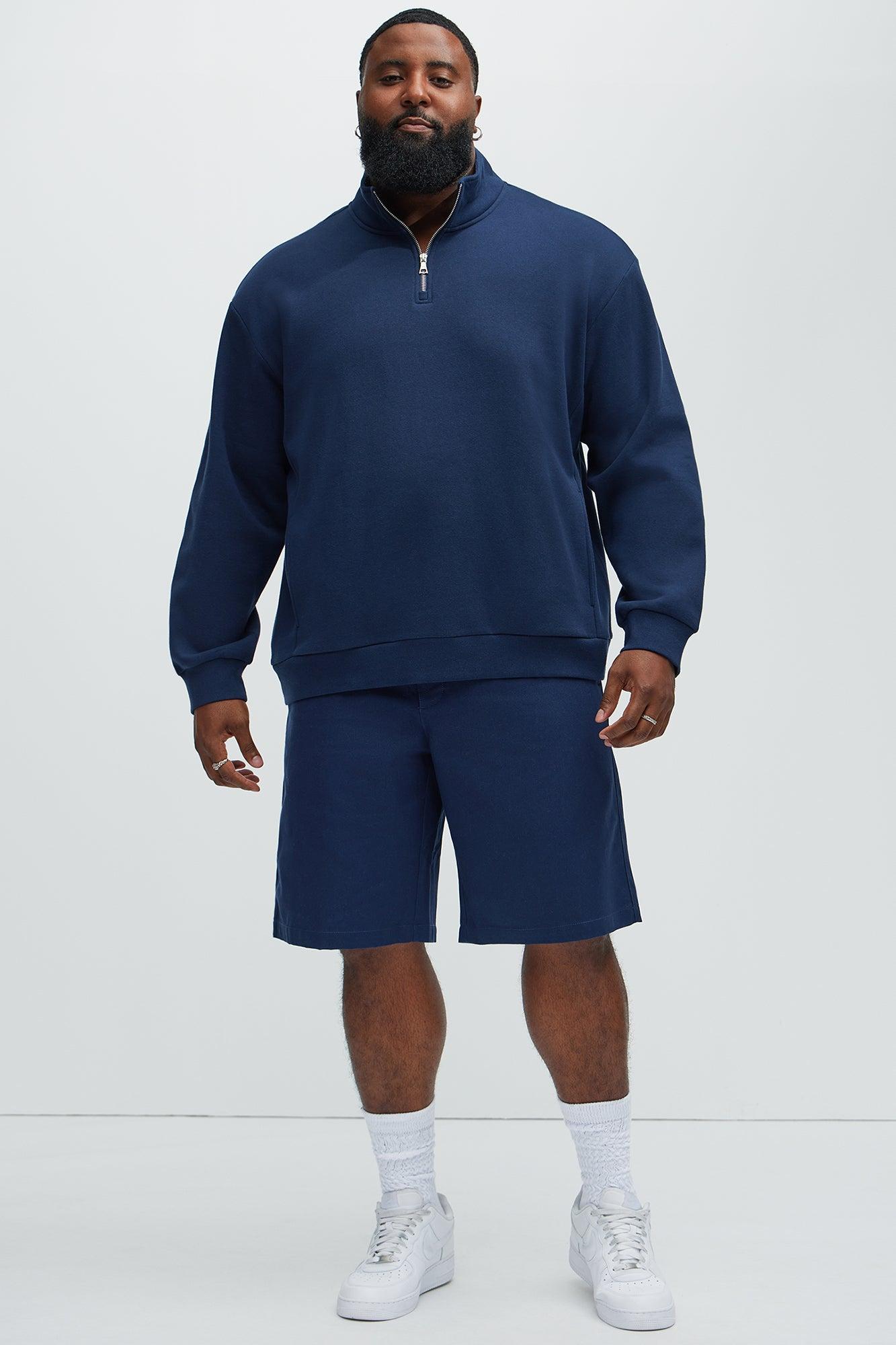 Mickies Straight Work Shorts - Navy Product Image