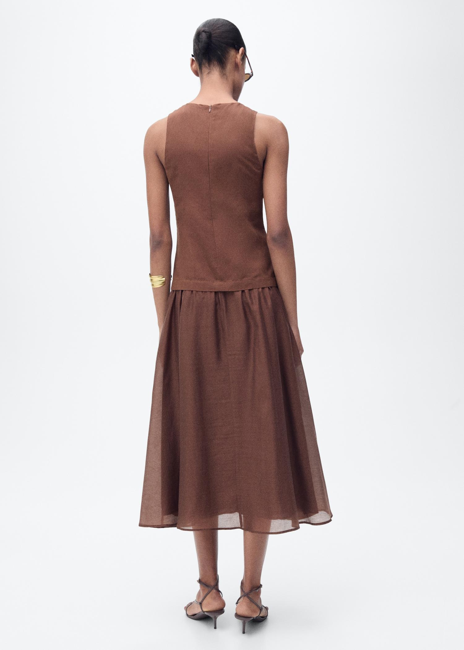 Combined fabric midi-dress - Women | MANGO USA Product Image