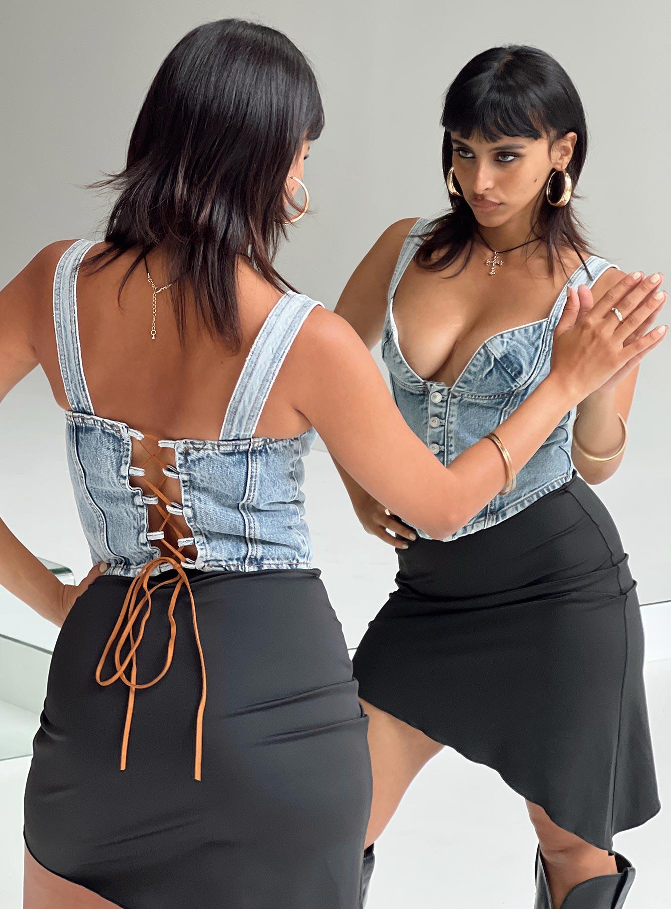 Coulter Corset Denim Product Image