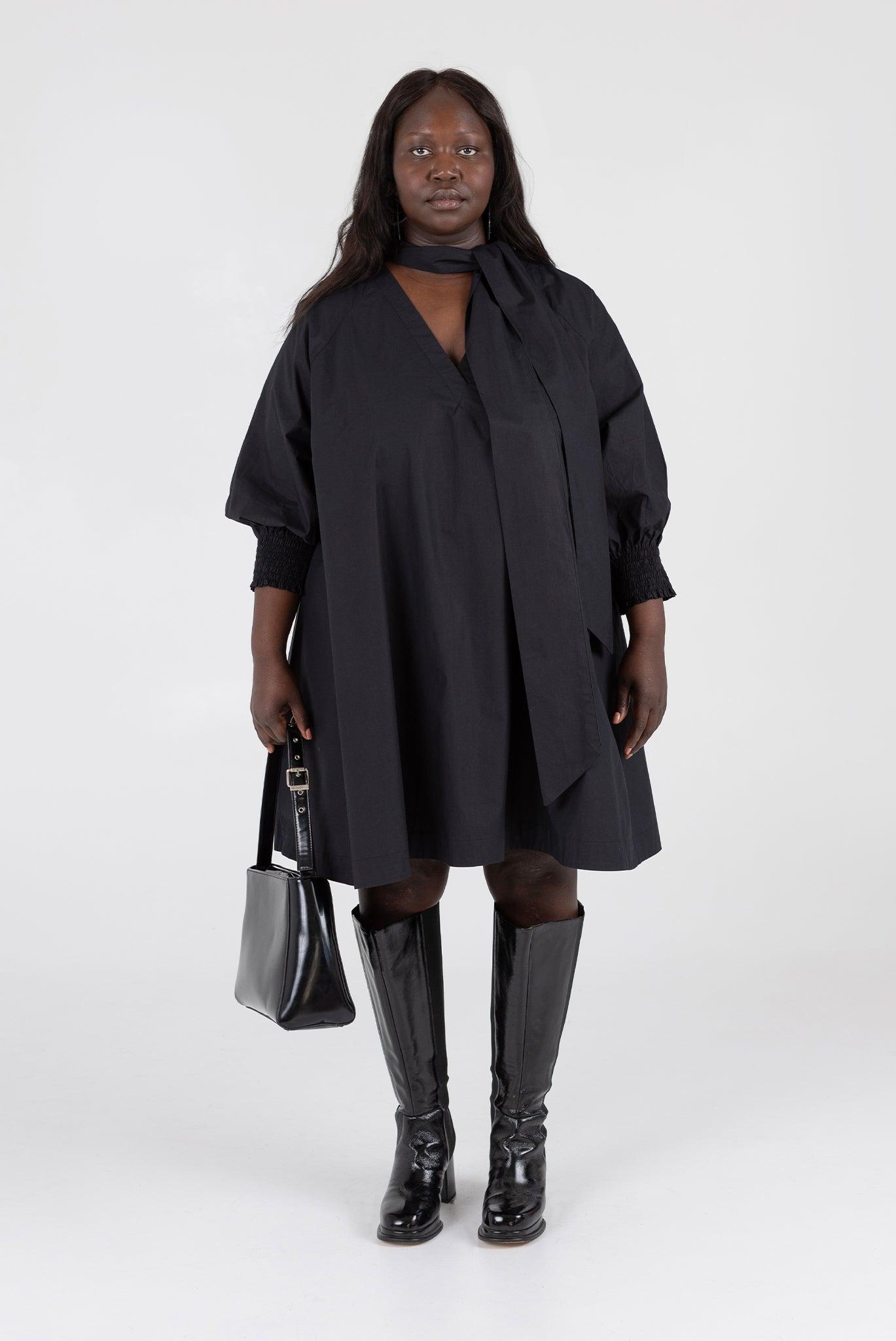 Vee Dress - Licorice Product Image