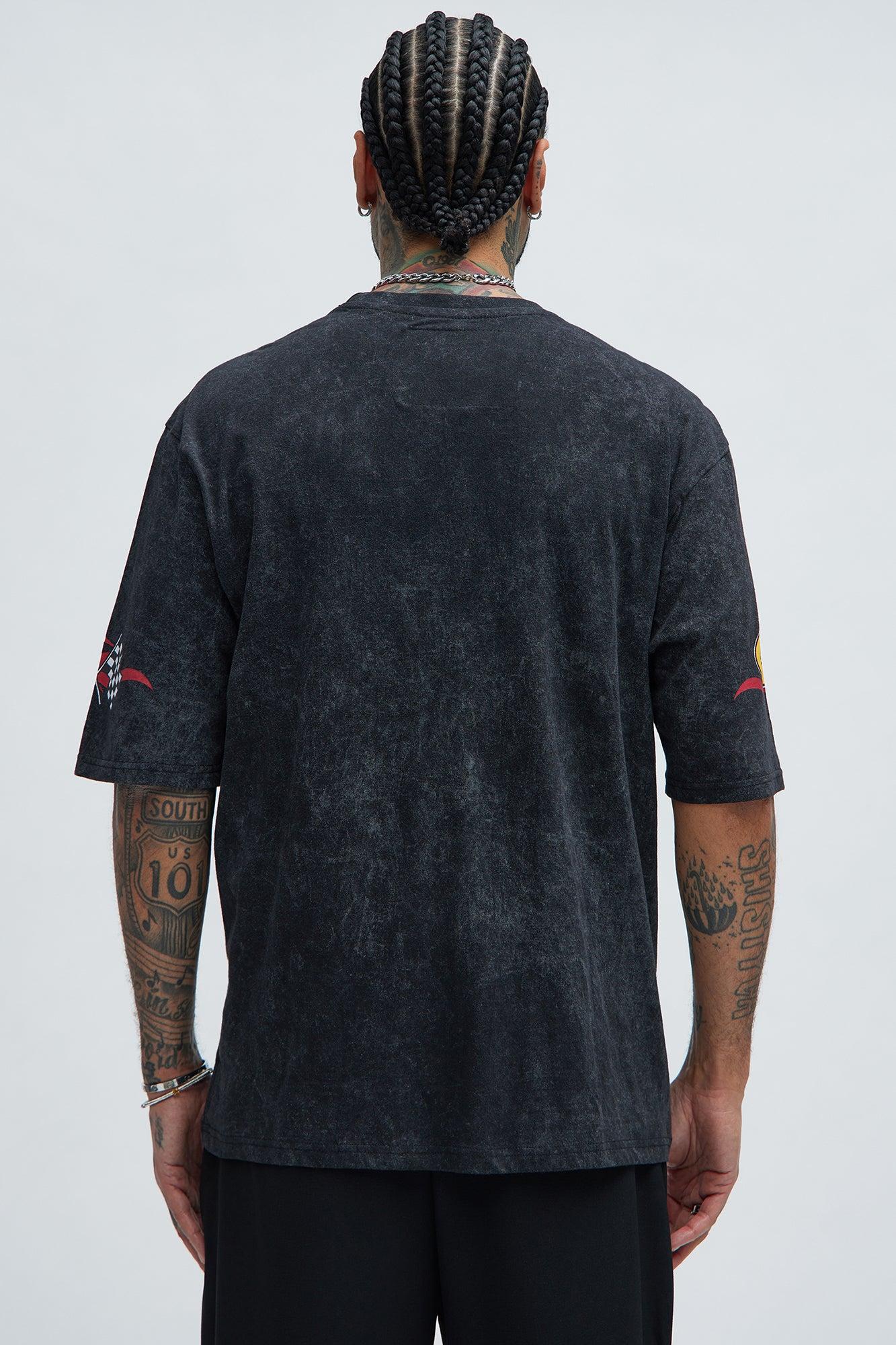 Dodge Hellcat Vintage Oversized Short Sleeve Tee - Grey Product Image