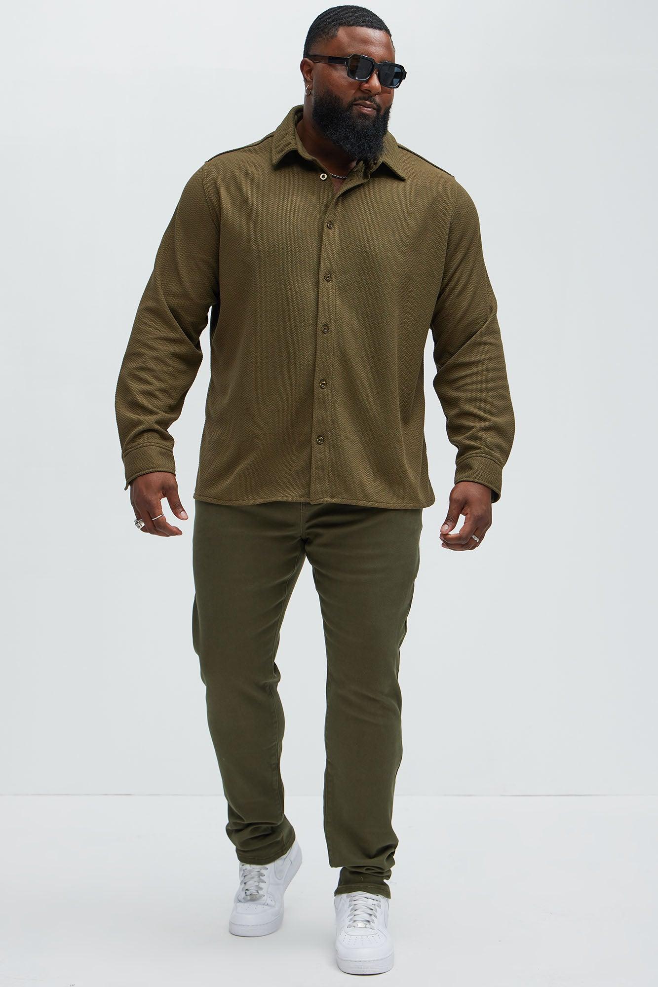 Cornell Stacked Skinny Jeans - Olive Product Image