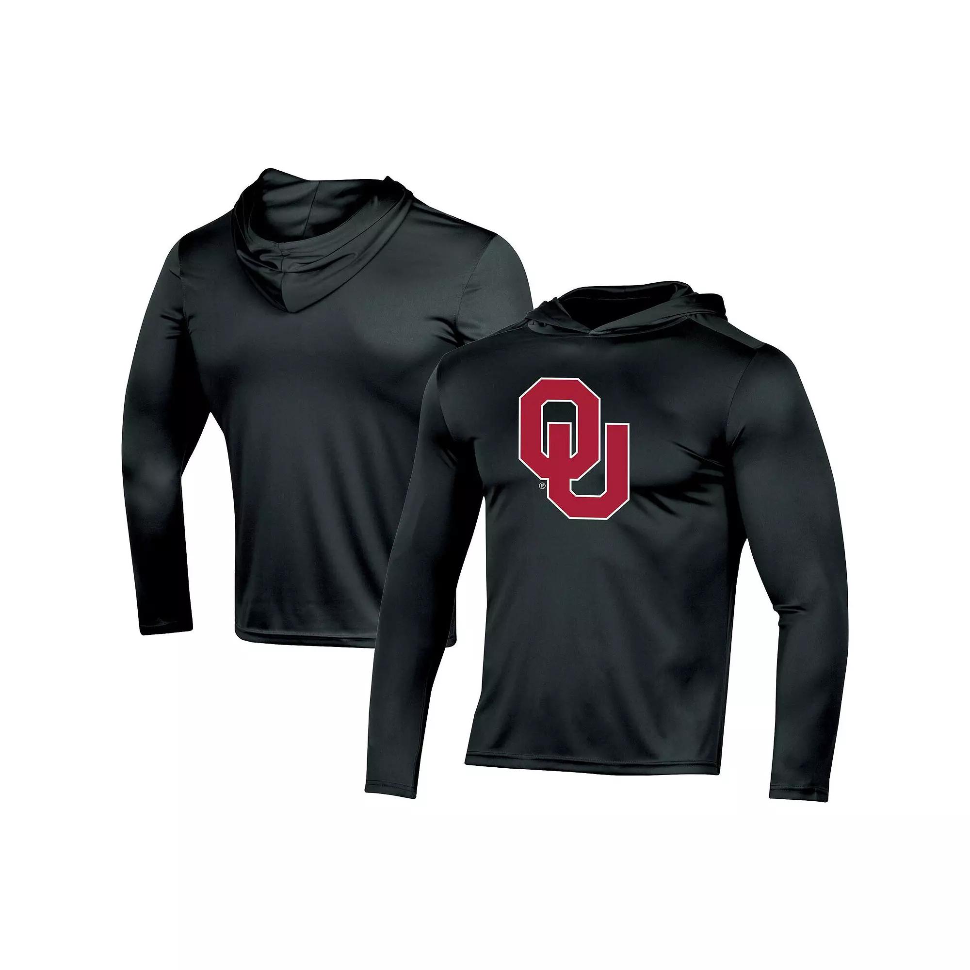 Men's Champion Black Oklahoma Sooners Logo Long Sleeve Hoodie T-Shirt, Size: Medium Product Image