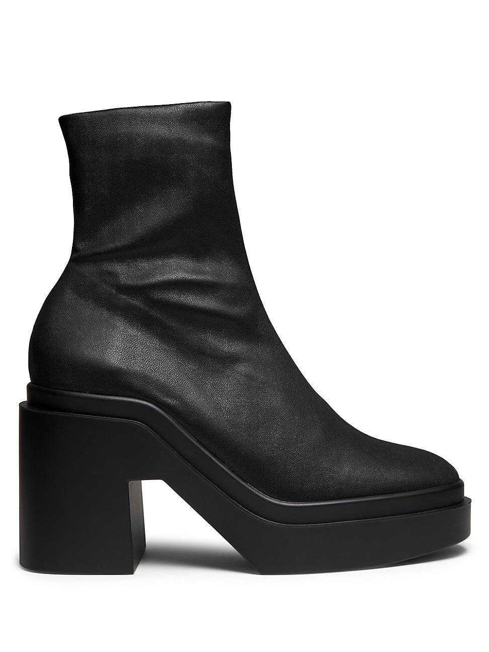 Womens Nina 110MM Leather Platform Booties Product Image