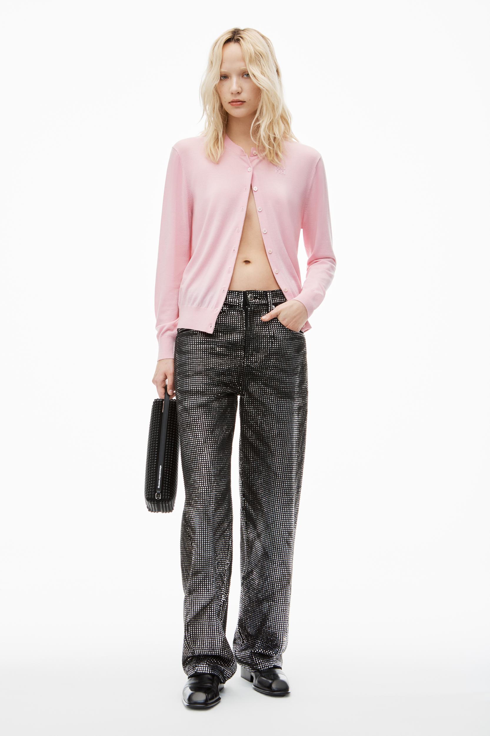 Logo-embossed Cardigan In Superfine Merino Wool Product Image