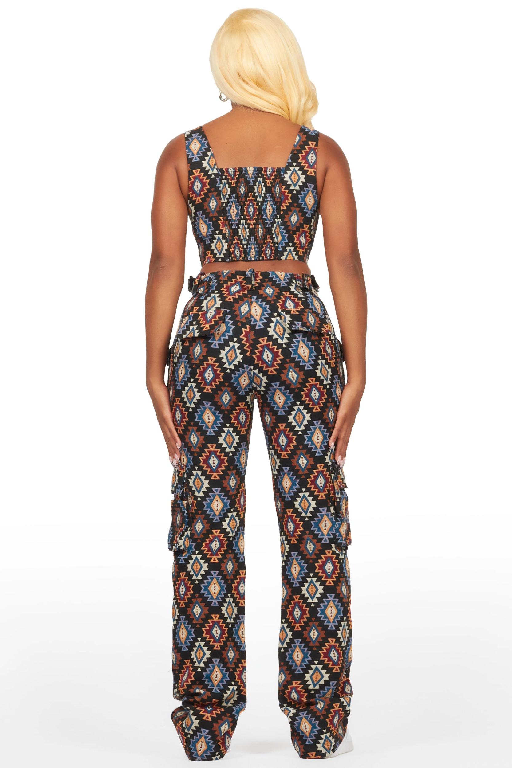 Andraila Black Tapestry Vest Female Product Image