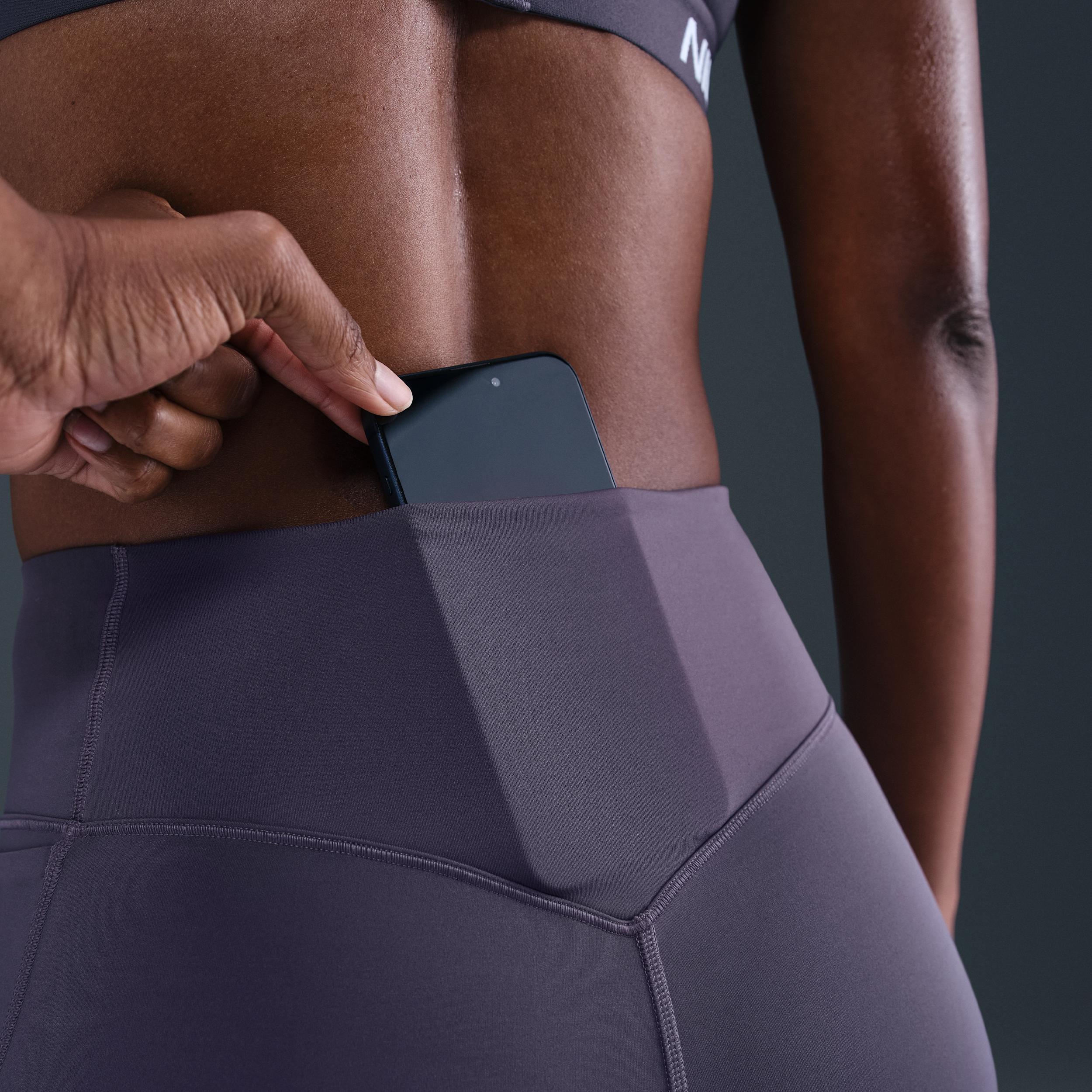 Nike Womens Universa High-Waisted 7/8 Leggings with No Front Seam | HQ6813-036 Product Image