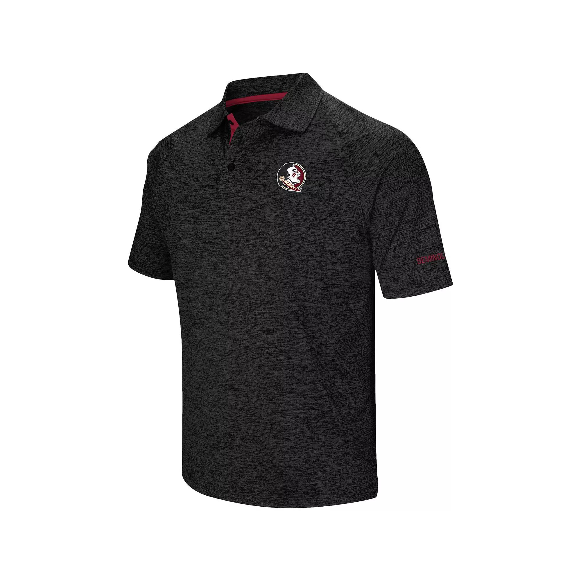 Men's Colosseum Black Nebraska Huskers Down Swing Polo,  Product Image