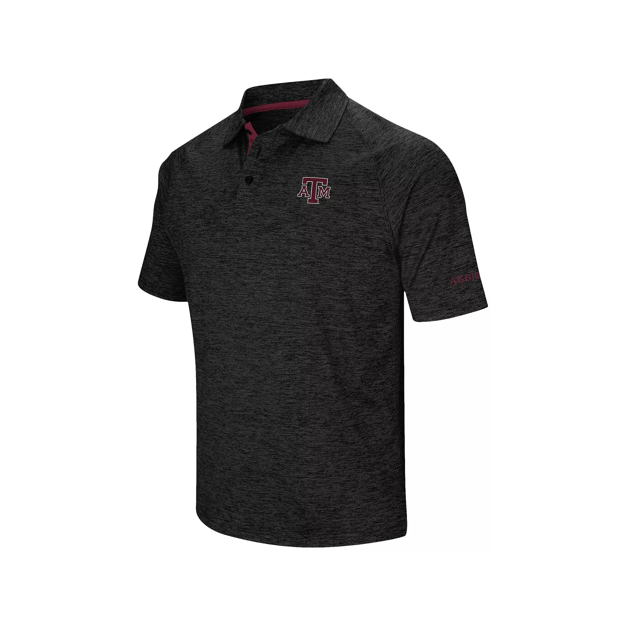 Men's Colosseum Black Texas A&M Aggies Down Swing Polo,  Product Image