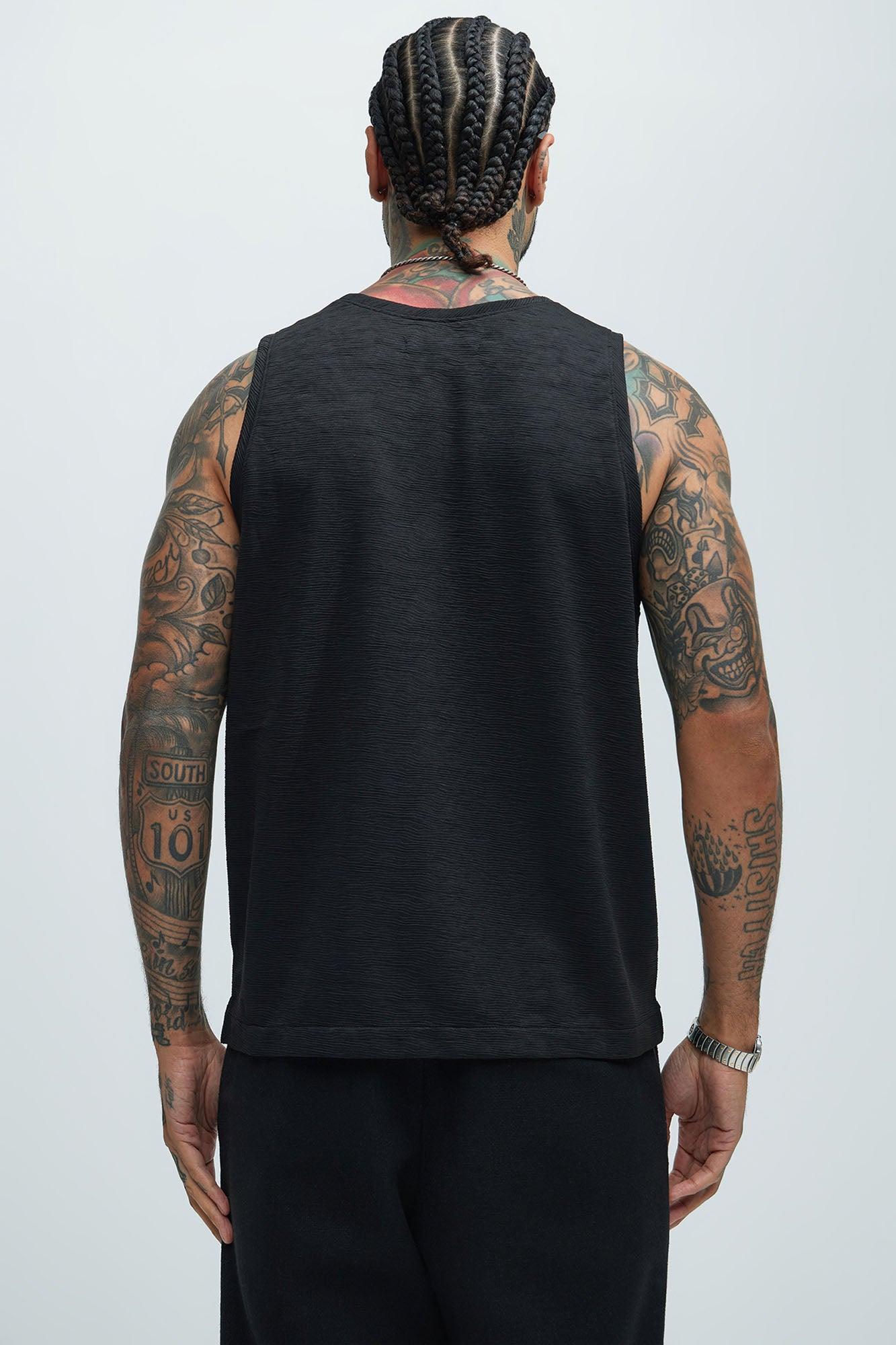 Blaze Textured Tank - Black Product Image