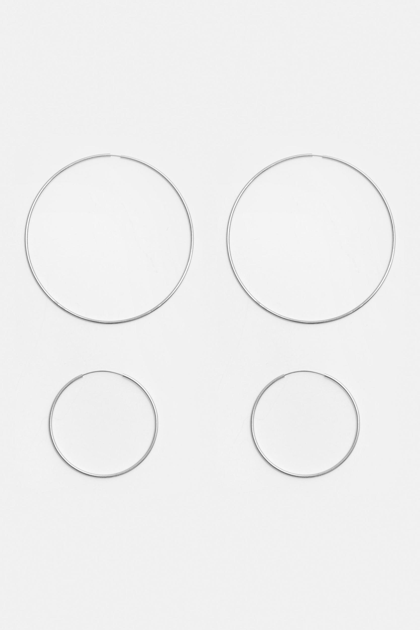 4-pack of thin hoop earrings Product Image