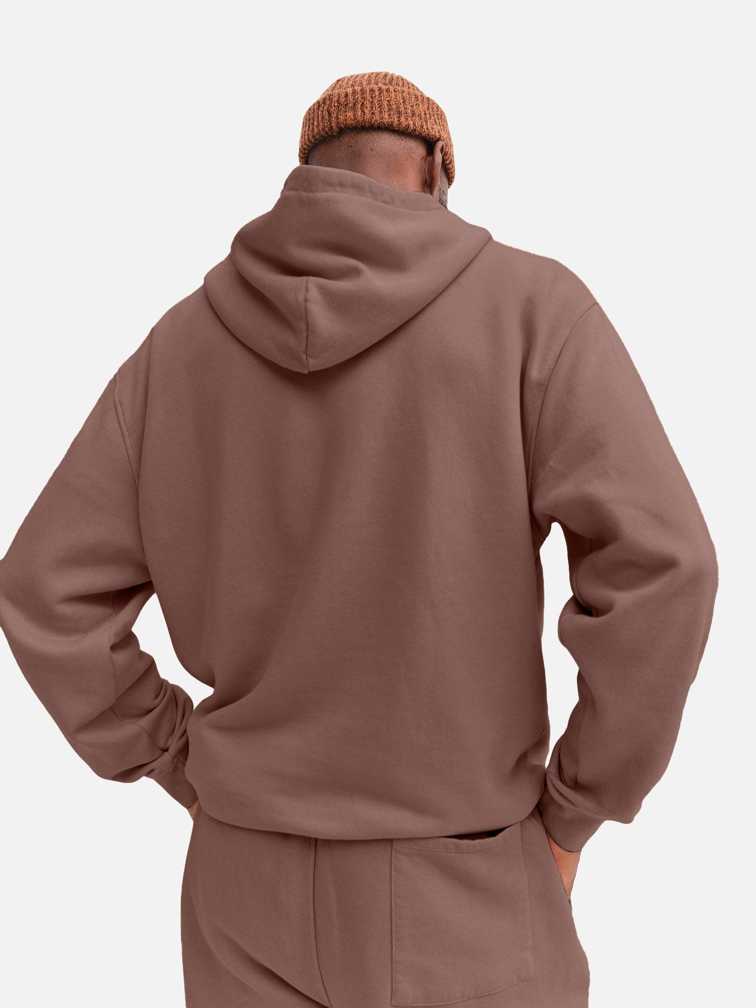 Men's Organic Fleece Hoodie Male Product Image