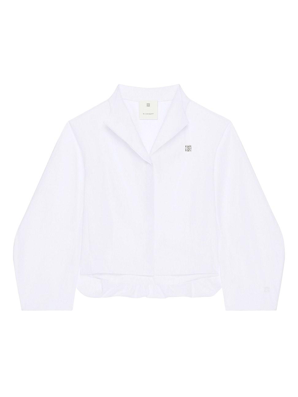 Womens Cropped Shirt in Poplin with 4G Detail Product Image