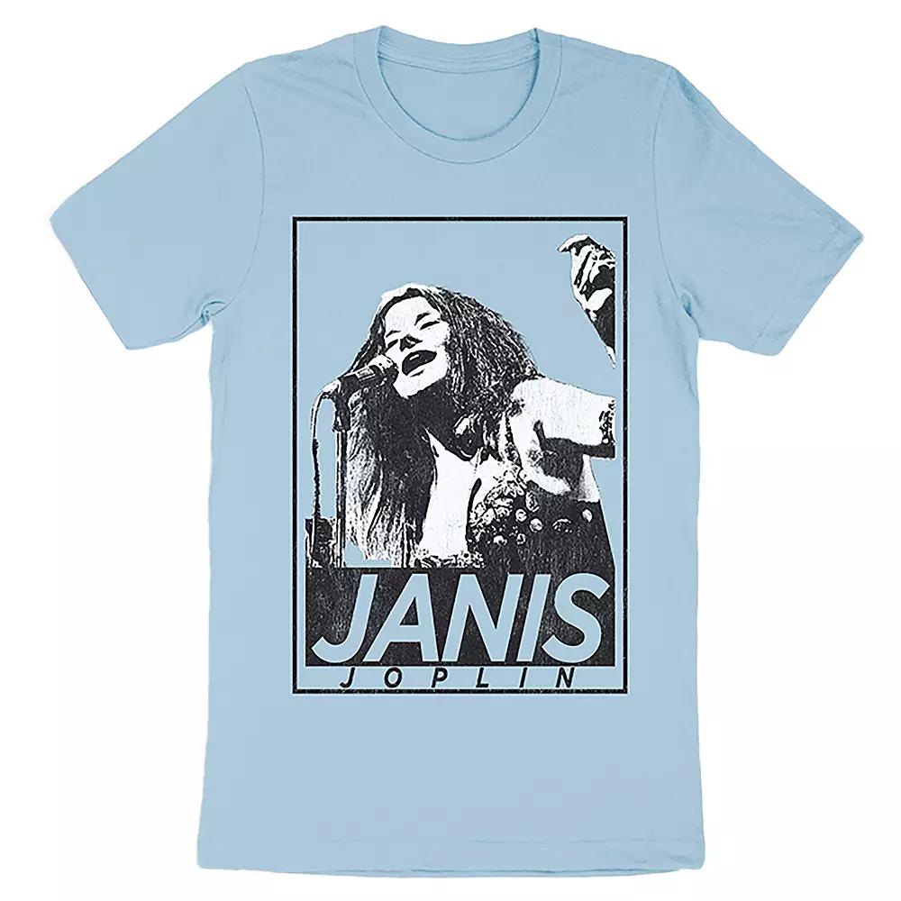 Men's Janis Joplin Simple Singing Tee, Size: Medium, Blue Product Image