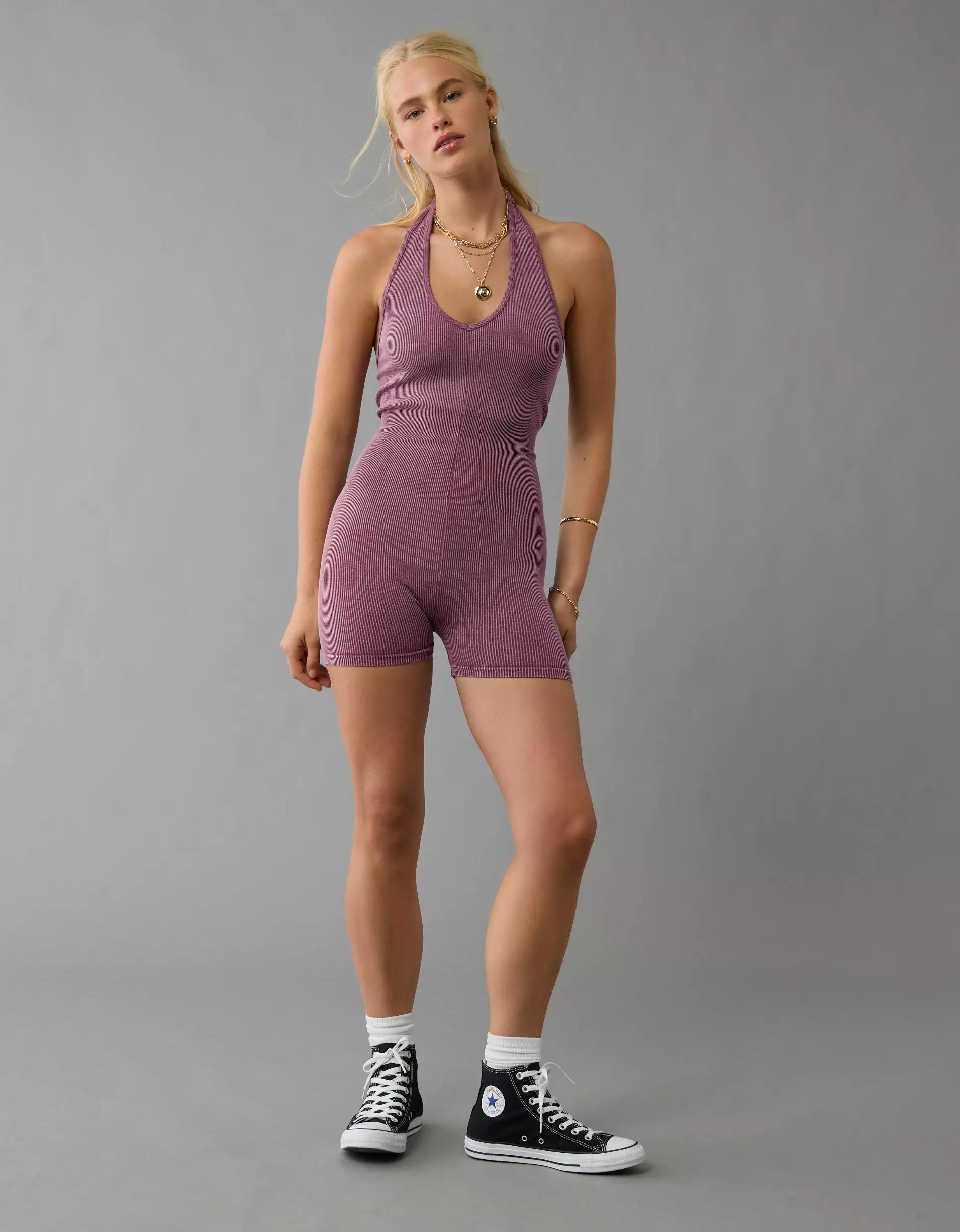AE Saltwash Halter Romper Product Image