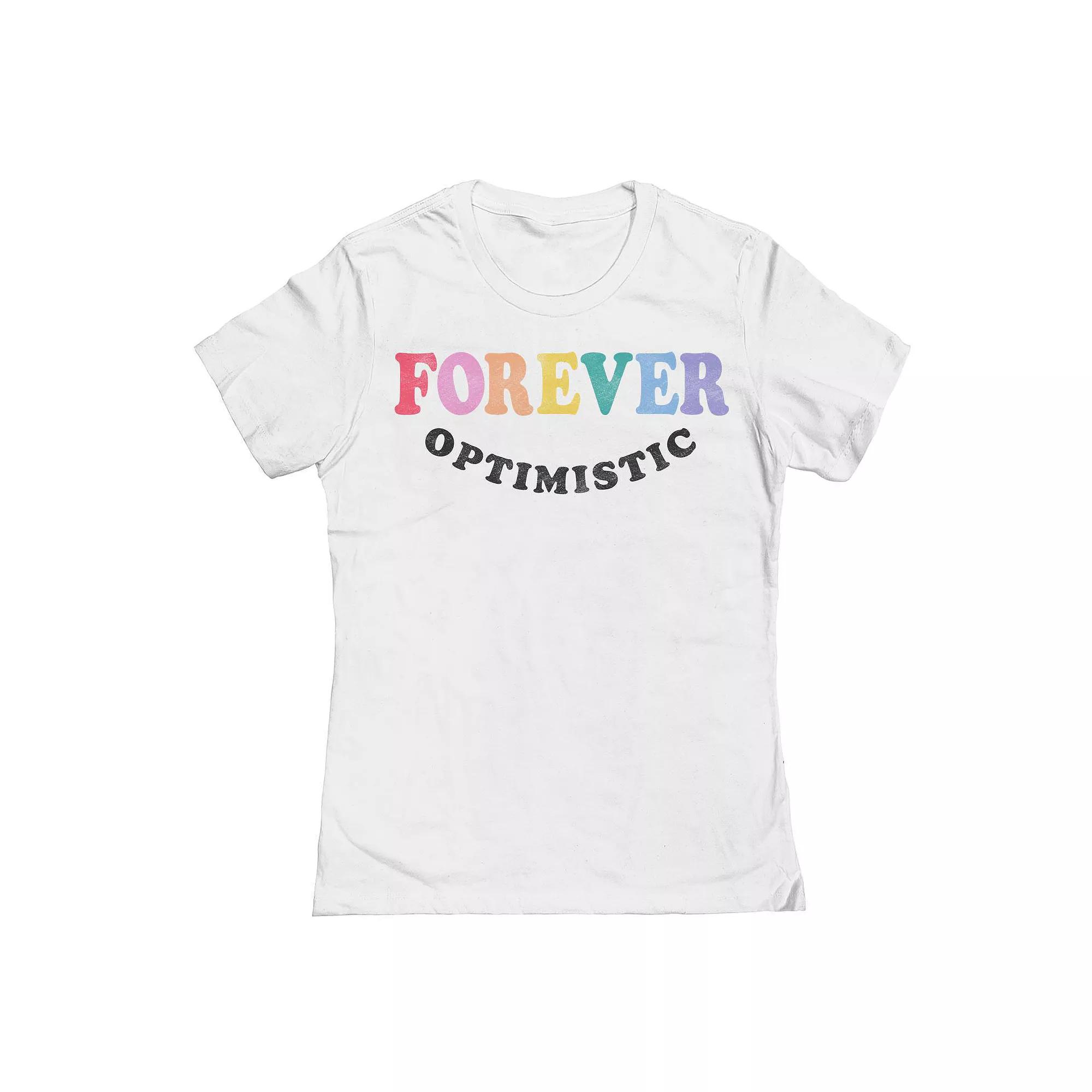 Junior's Grayson Threads The Label Forever Optimistic Graphic Tee, Women's,  Product Image