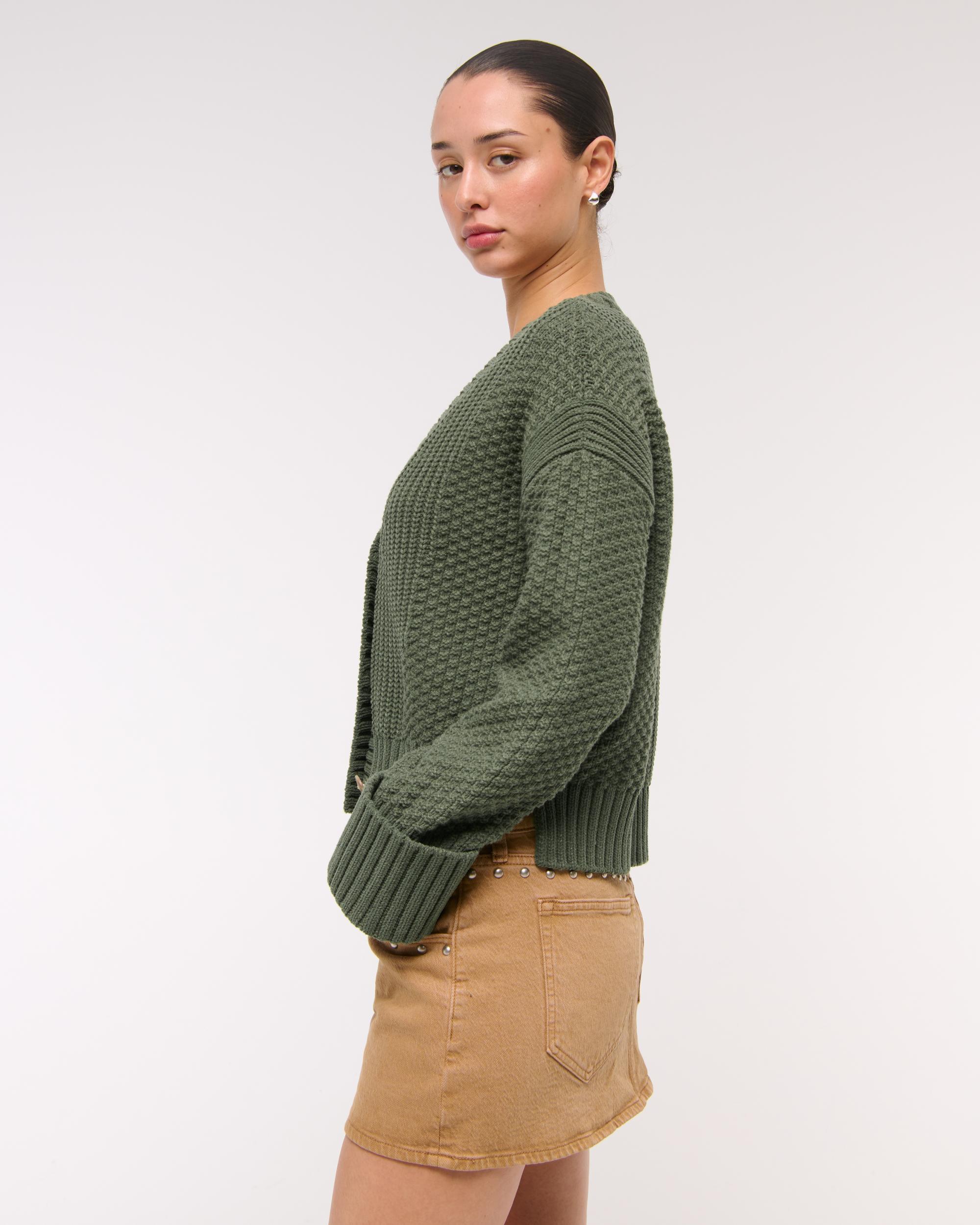 The A&F Cameron Seed Stitch Cardigan Product Image