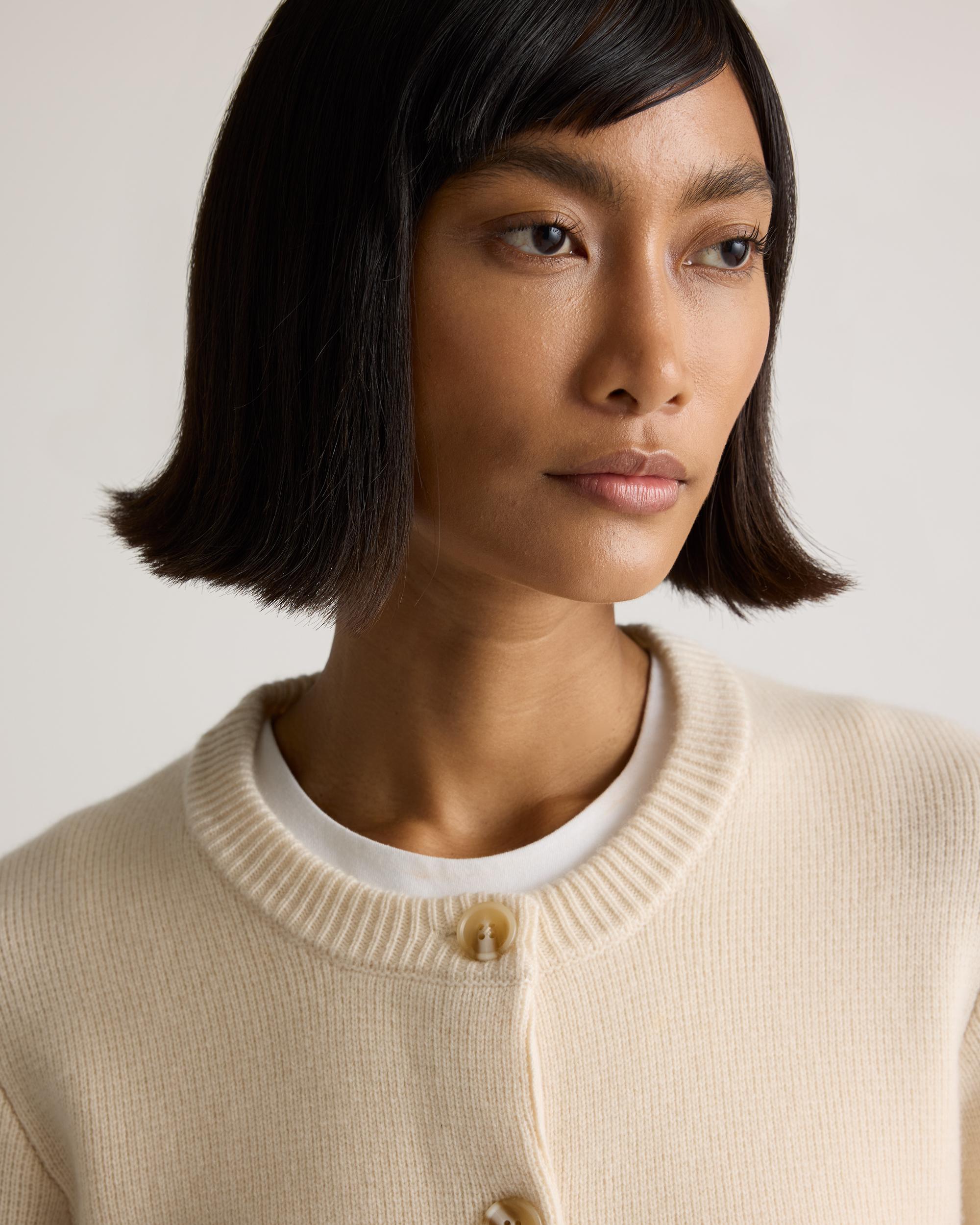 Quince | Women's Mongolian Cashmere Structured Cardigan Sweater Product Image