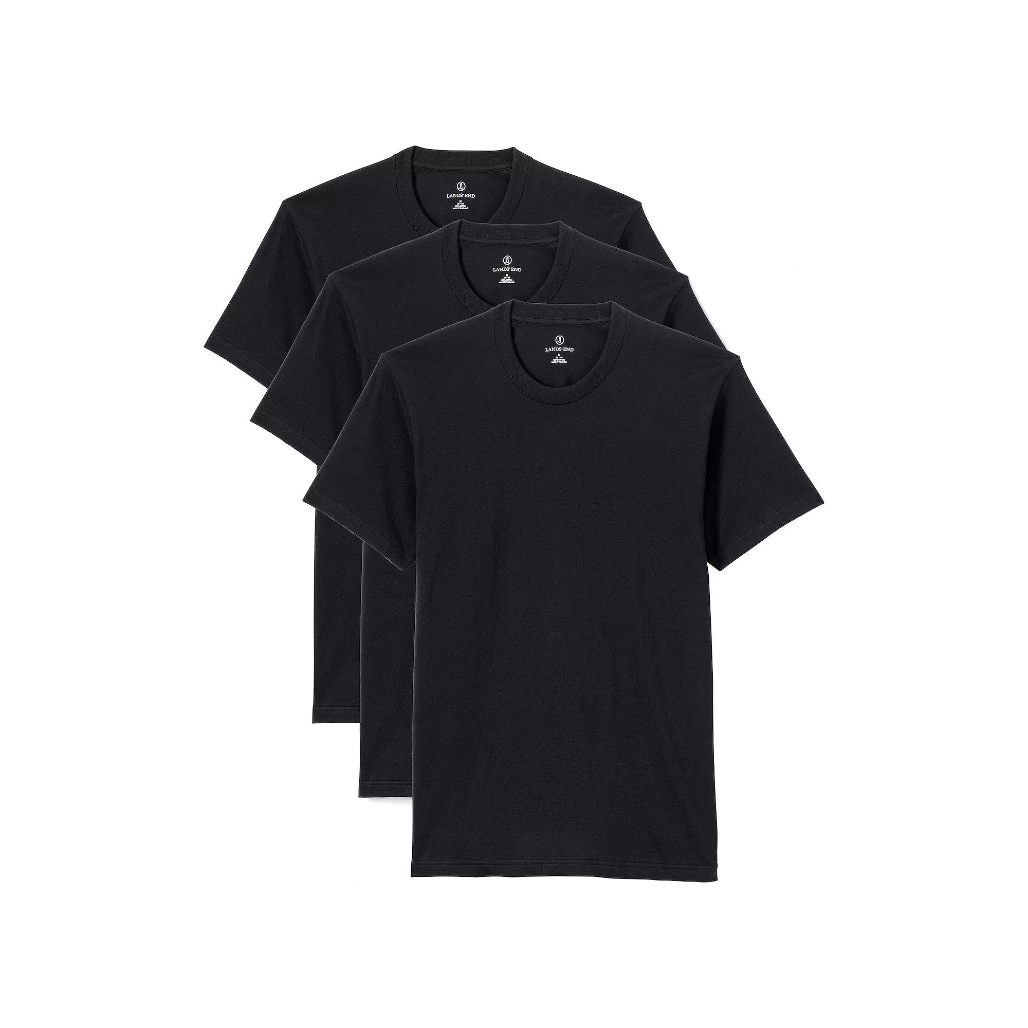 Men's Lands' End Crewneck 3-Pack Undershirt,  Product Image