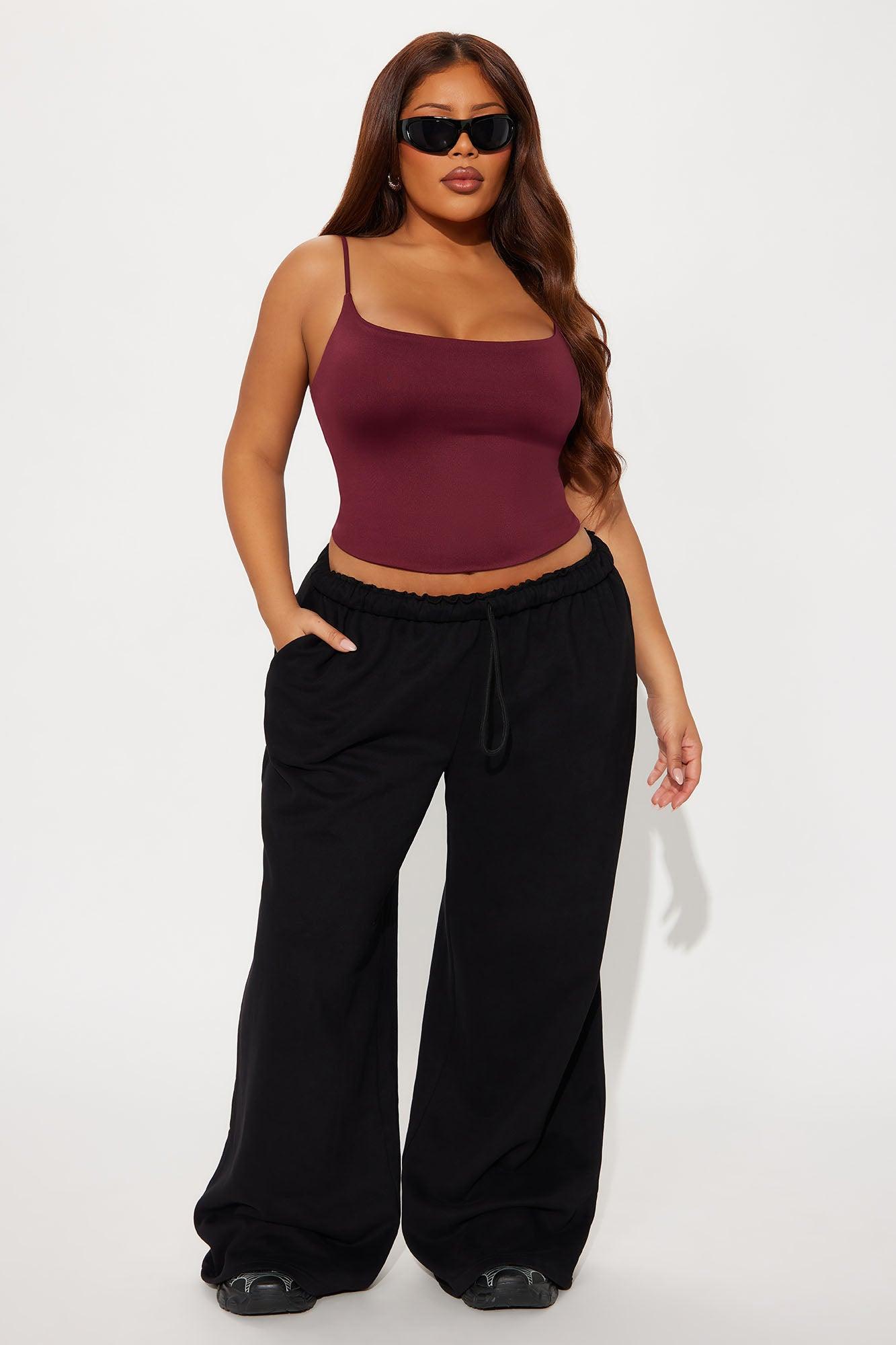 Contour Double Lined Cami Top - Wine Female Product Image