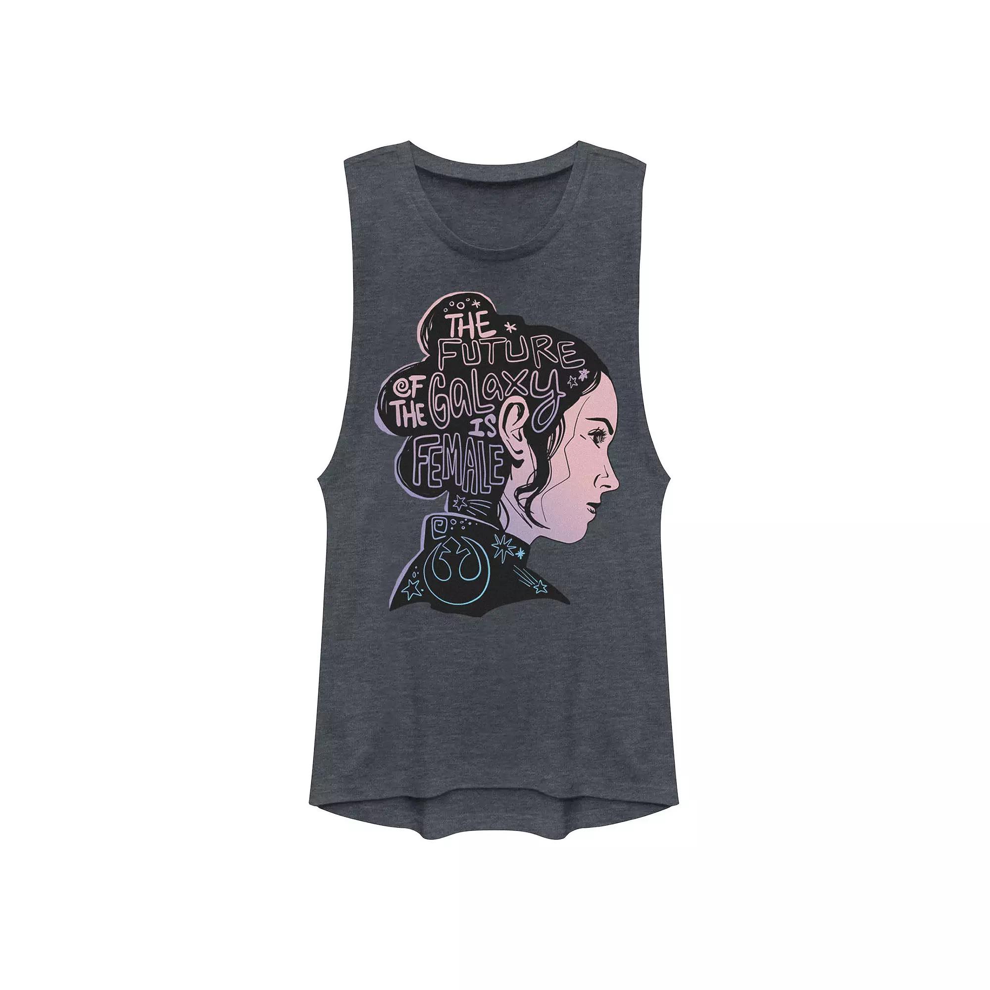 Juniors' Star Wars Rey "The Future Of The Galaxy Is Female" Muscle Tank Top, Girl's,  Product Image