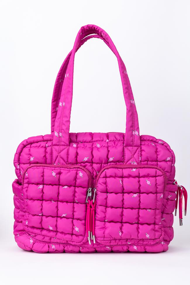 Haylie Fuchsia Petal Pop Quilted Weekender Product Image