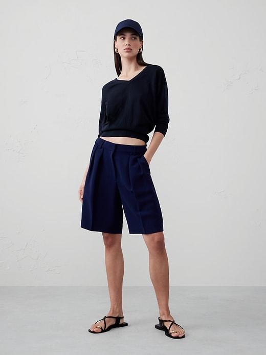 Merino Wool V-Neck Sweater Product Image