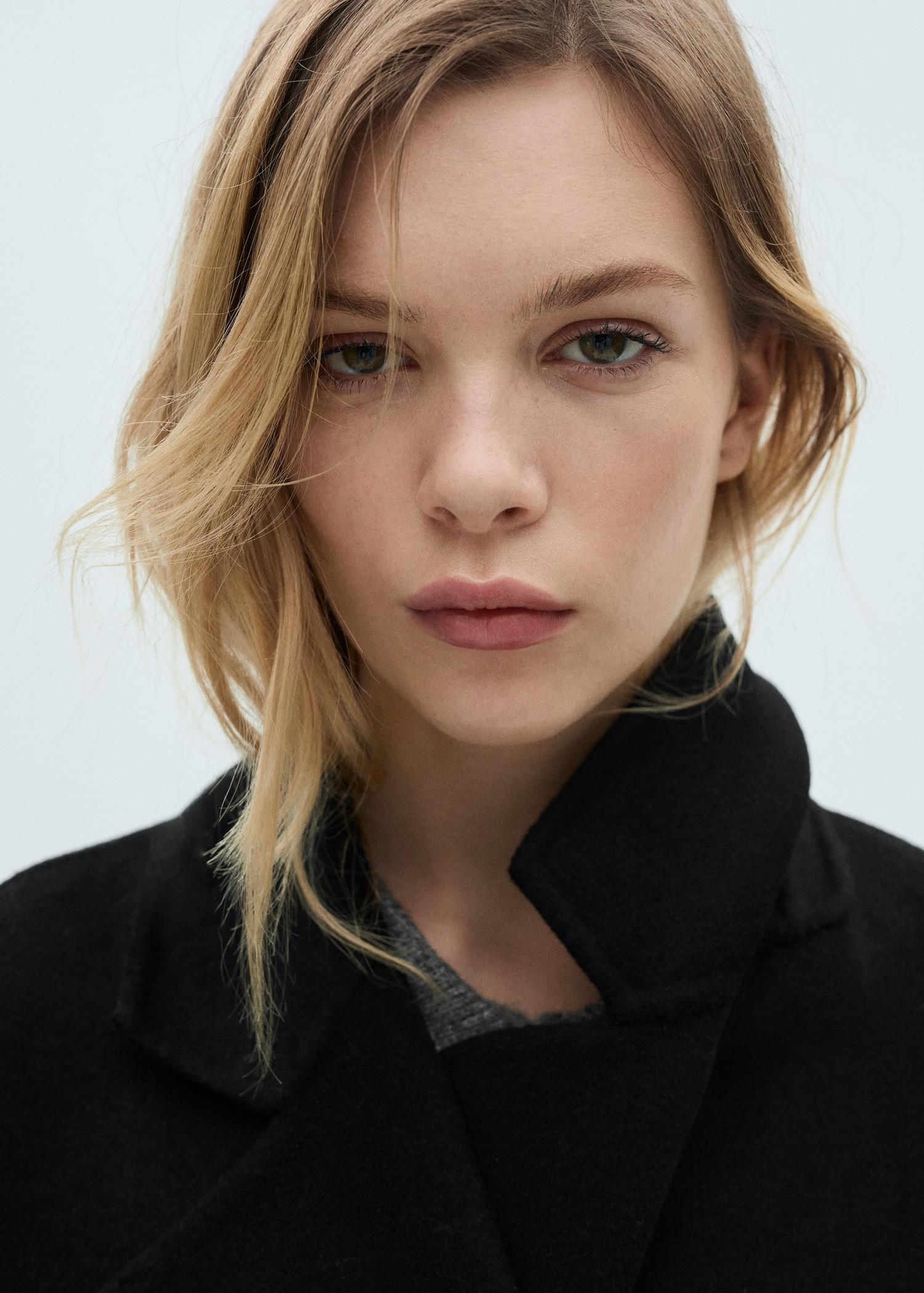 Handmade oversized wool coat - Women | MANGO USA Product Image