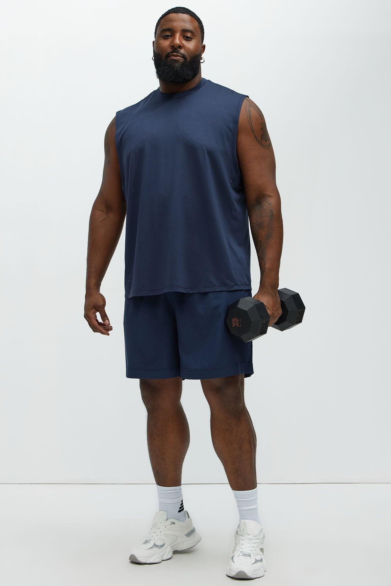 Vital Active Cut Off Tee - Navy Product Image