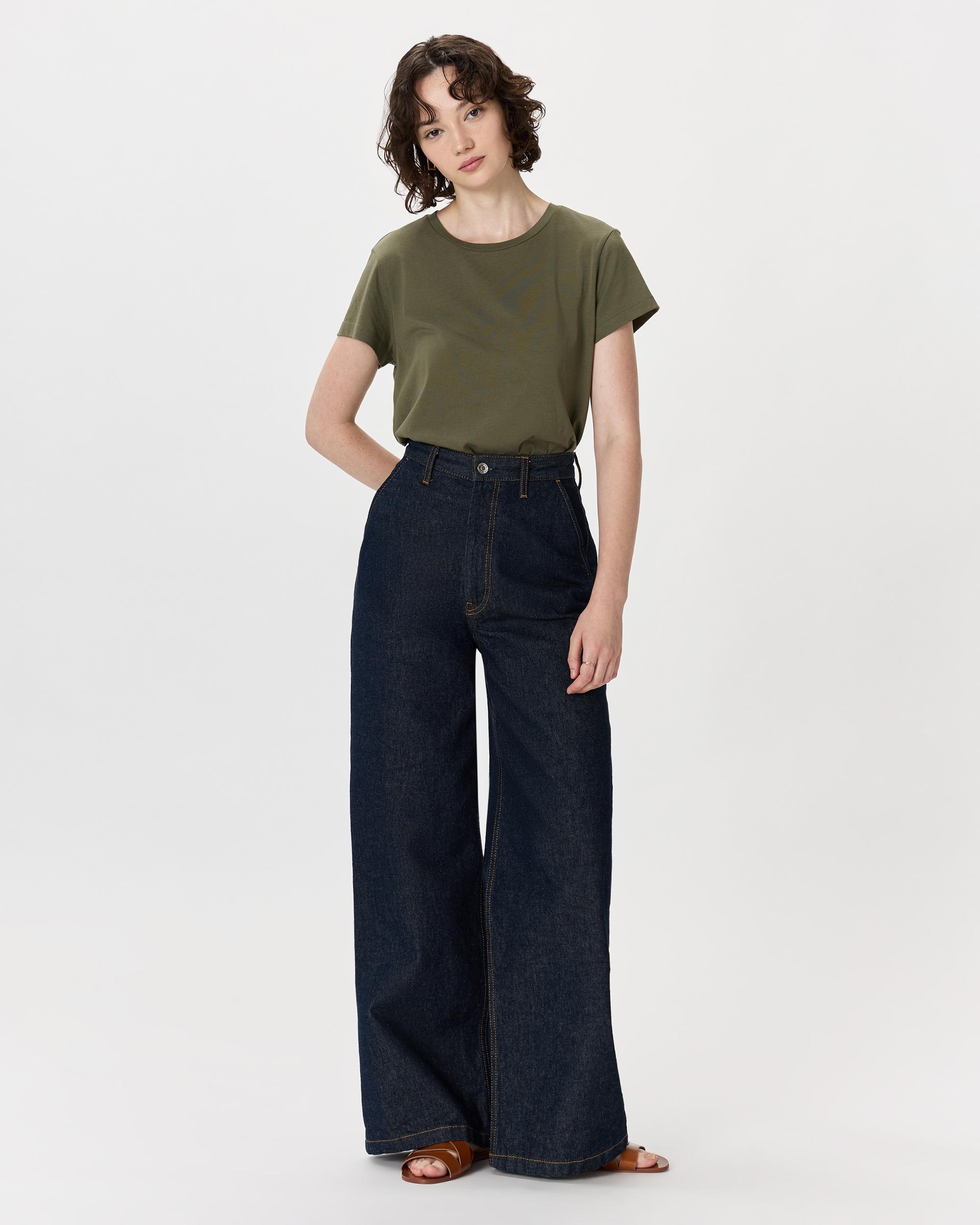 Quince | Women's Cotton Modal Crew Neck Swing T-Shirt Size XL, Cotton/Modal Product Image