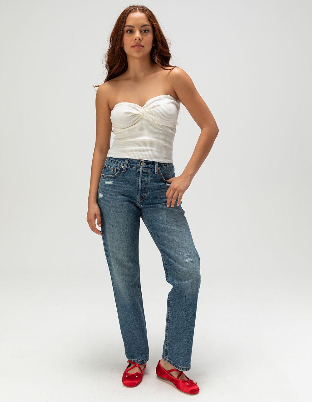 FULL TILT Twist Womens Tube Top - CREAM Product Image