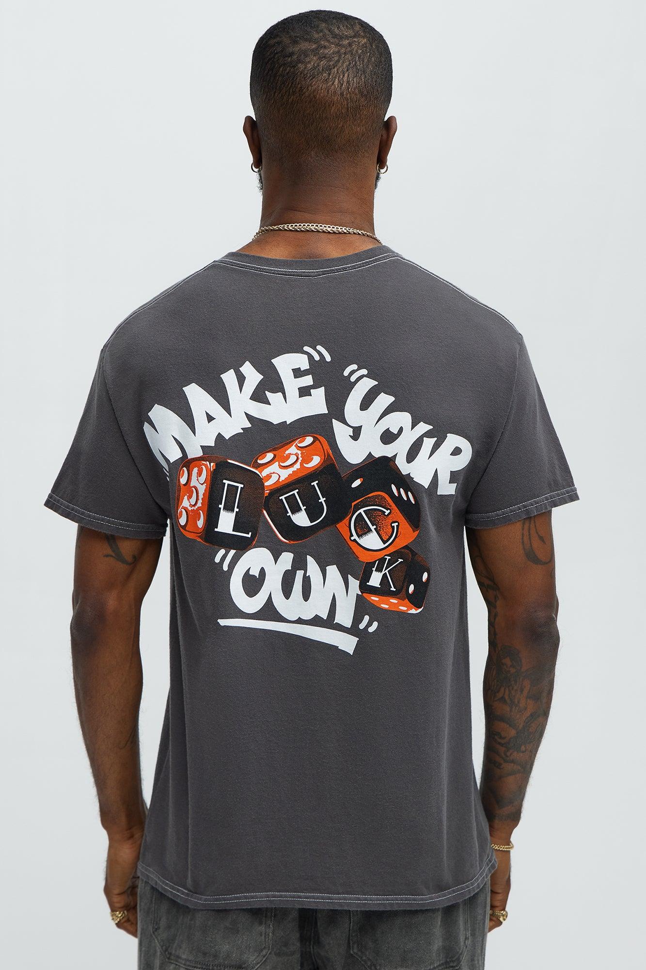 Make Your Own Luck Short Sleeve Tee - Charcoal Product Image