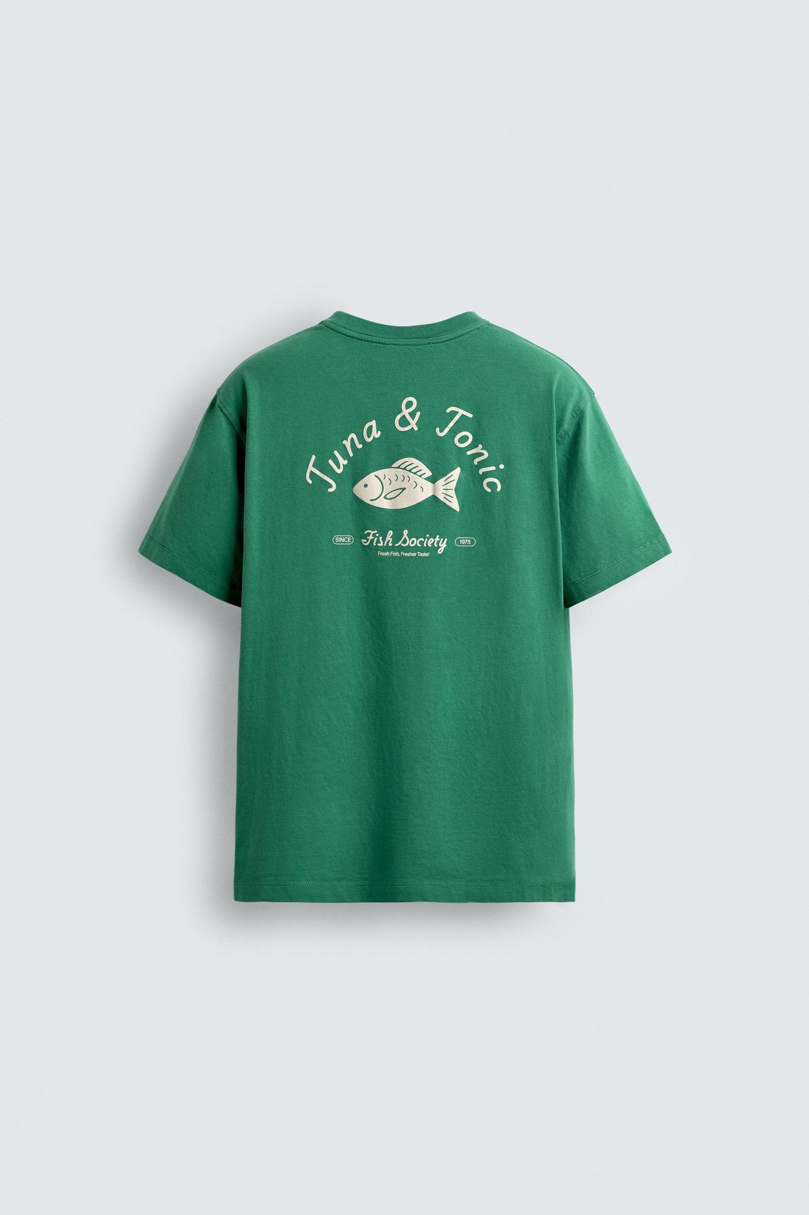 FISH EMBROIDERY T-SHIRT Product Image