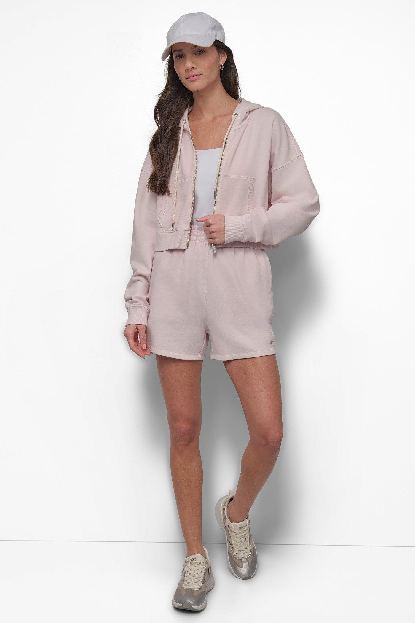 RIB PANELED ZIP UP HOODIE Product Image