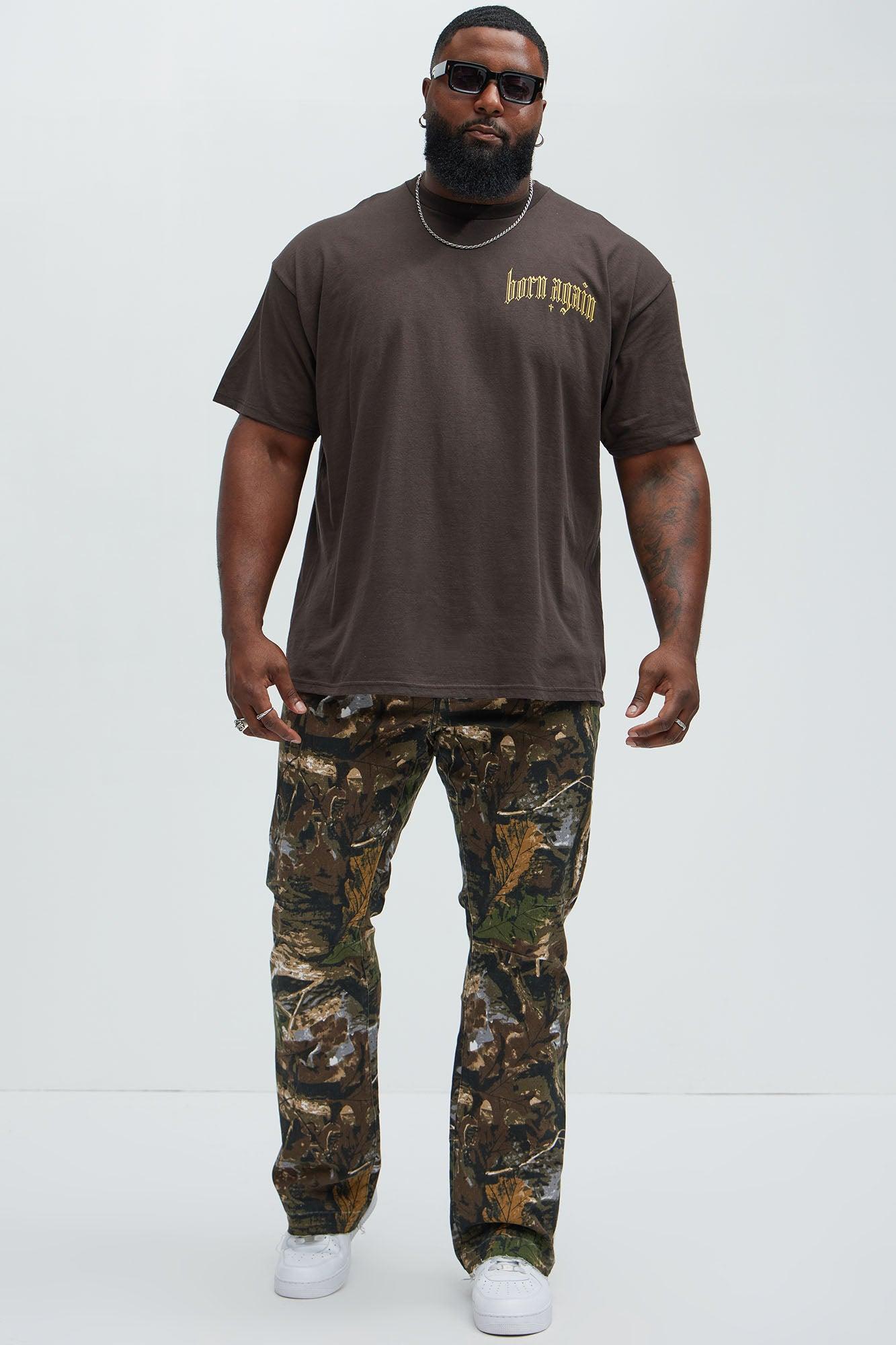 Been This Way Stacked Skinny Flare Pants - Camouflage Product Image