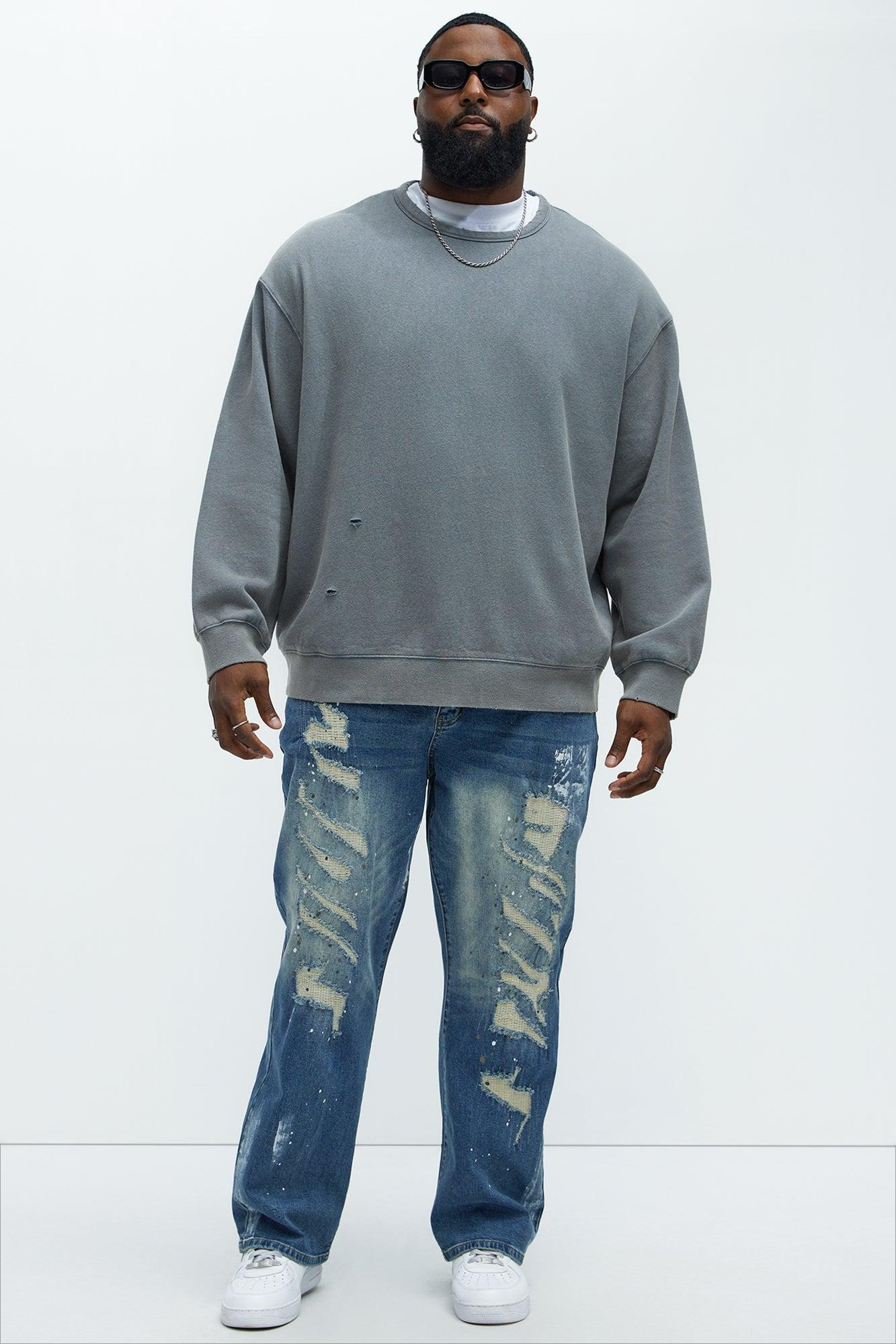 Perrie Crewneck Sweatshirt - Slate Blue Product Image