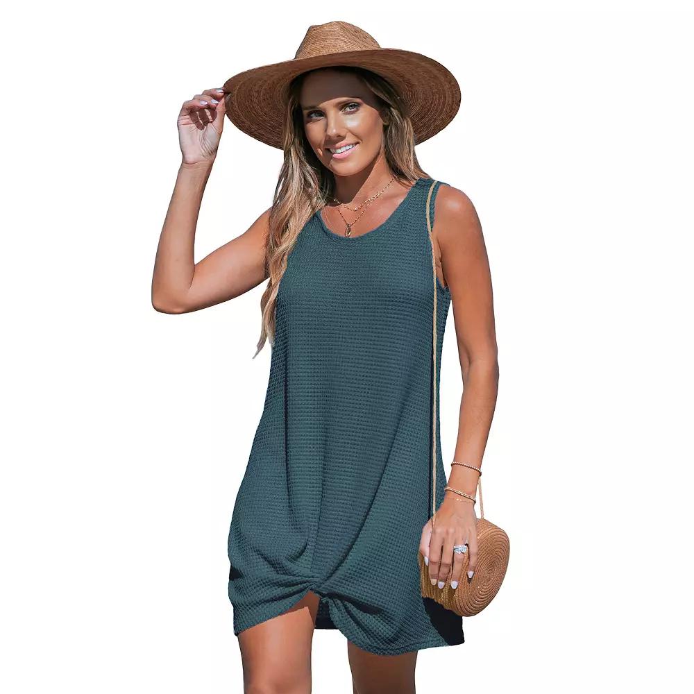 Women's Cupshe Sleeveless Knotted Cover-Up Mini Dress,  Product Image