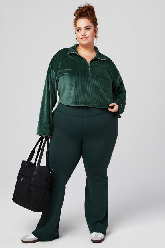 Plush Rib Half Zip Sweatshirt Product Image