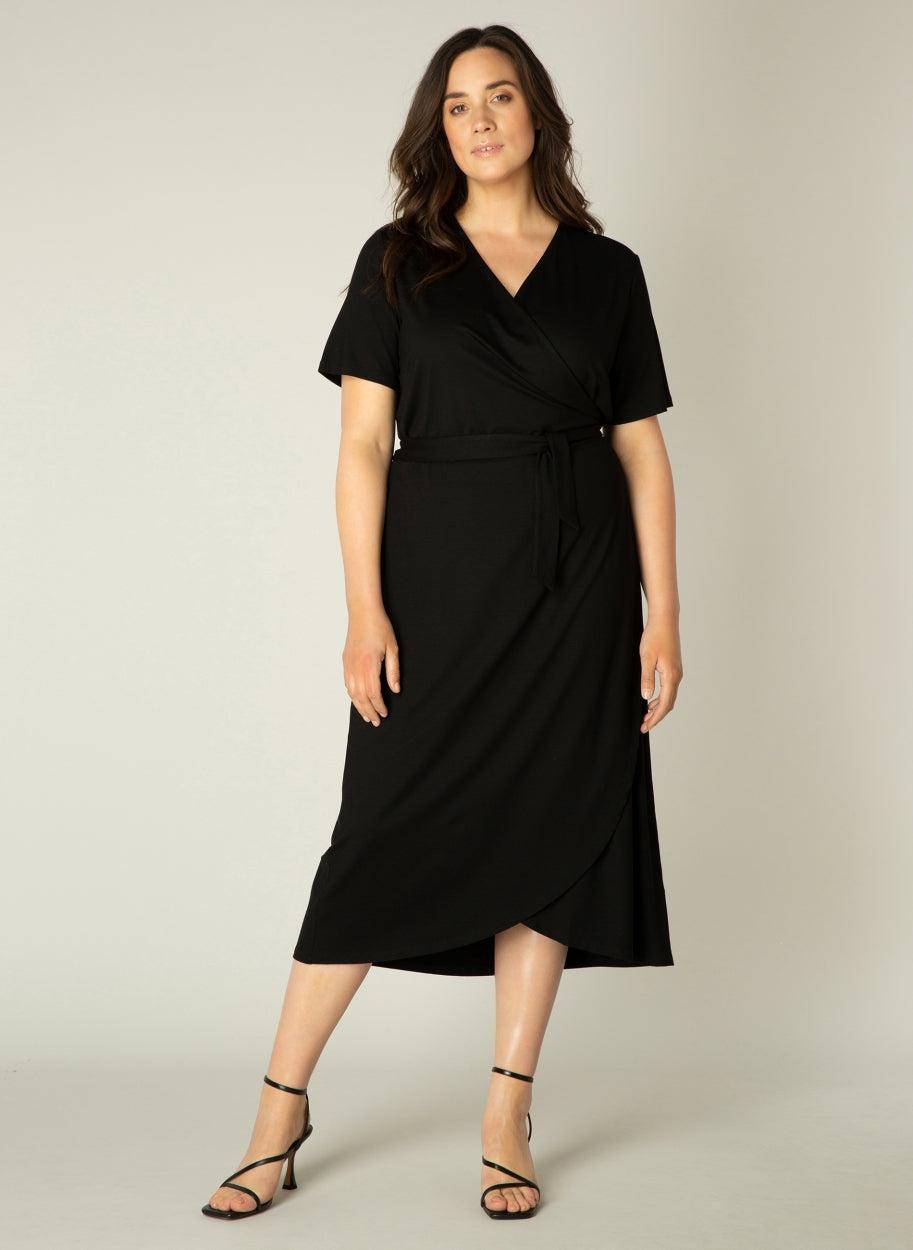 Base Level Abbie Wrap Dress - Sizes 14-28! Product Image