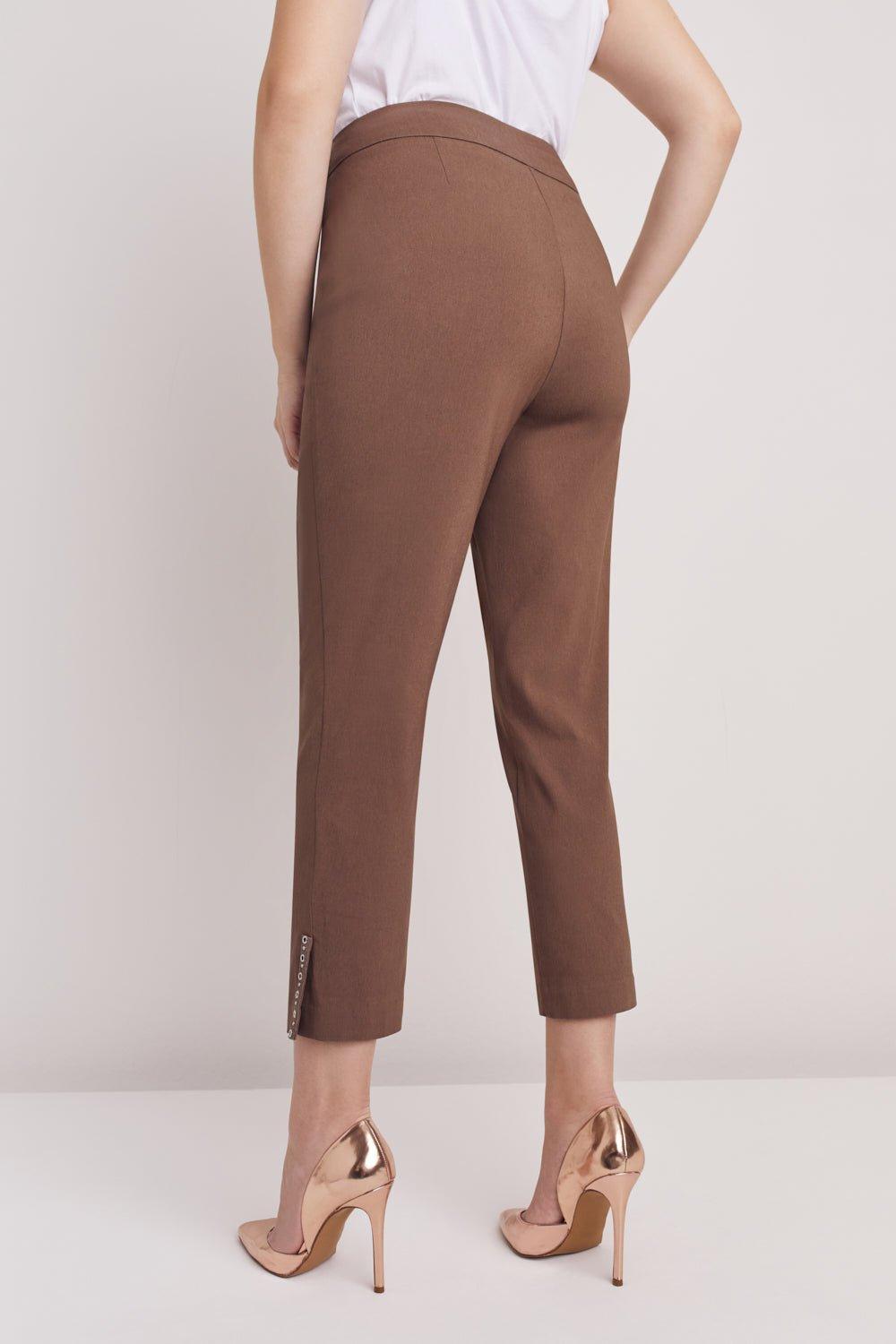 Roz & Ali™ Tummy Control Millennium Ankle Pant With Grommet Rivet Tape Trim - Plus Product Image