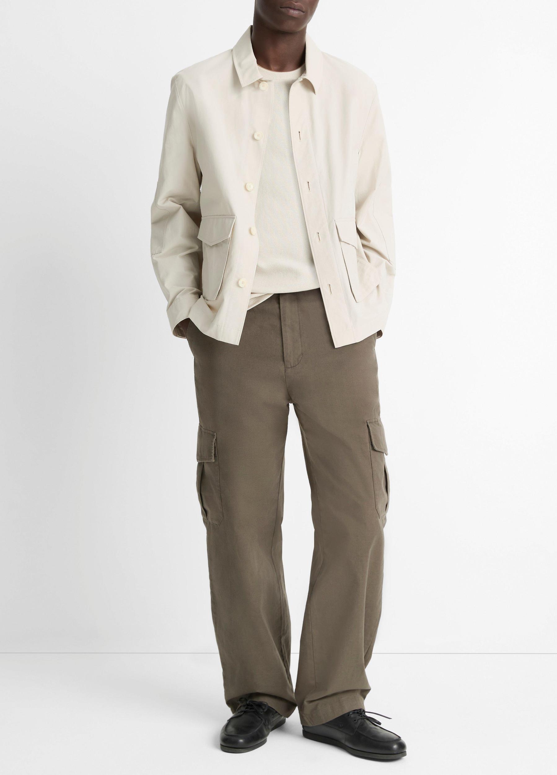 Linen, Wool & Cashmere Polo Sweater Product Image