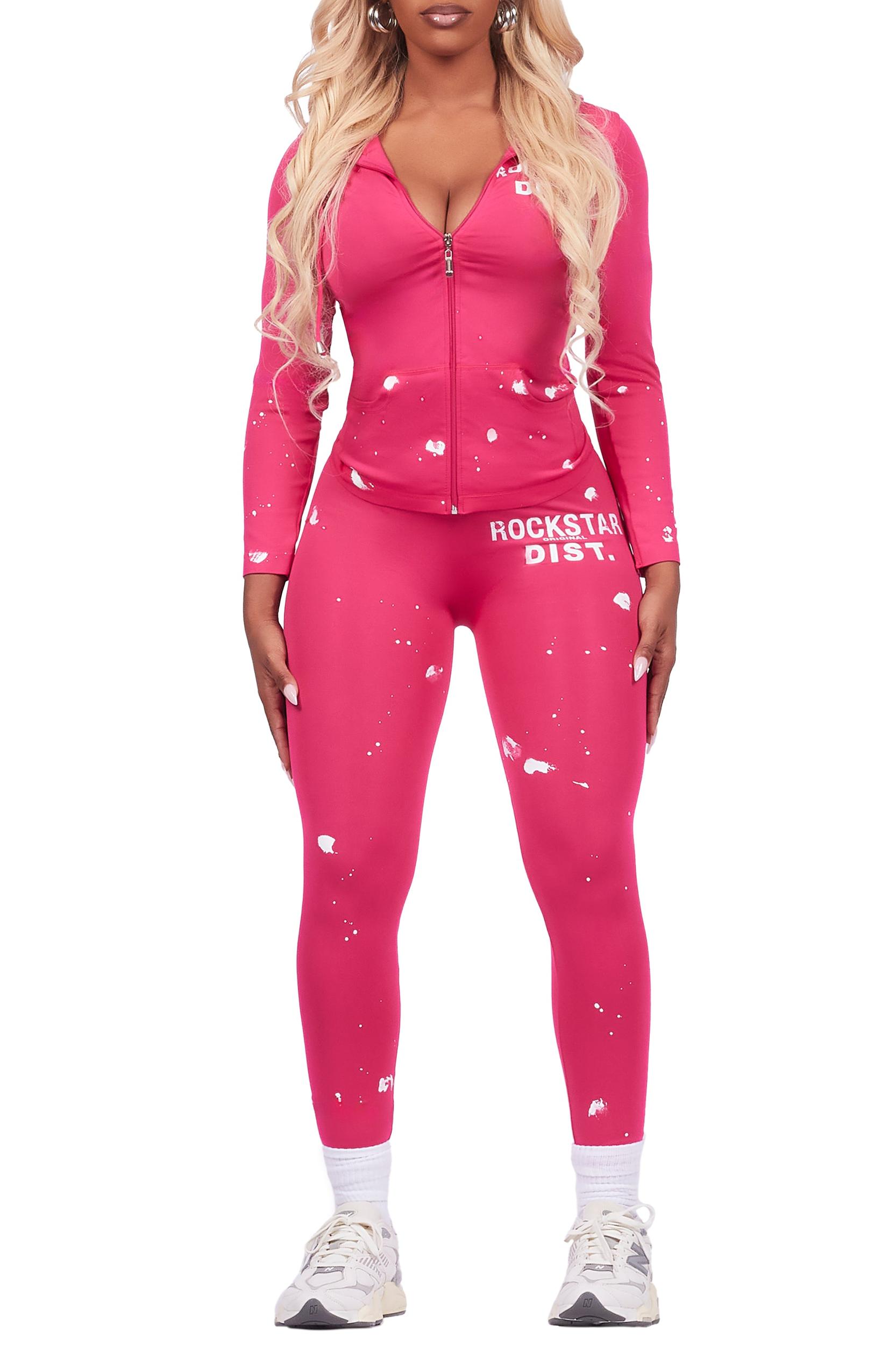 Nikki Hot Pink Painted Active Set Female Product Image