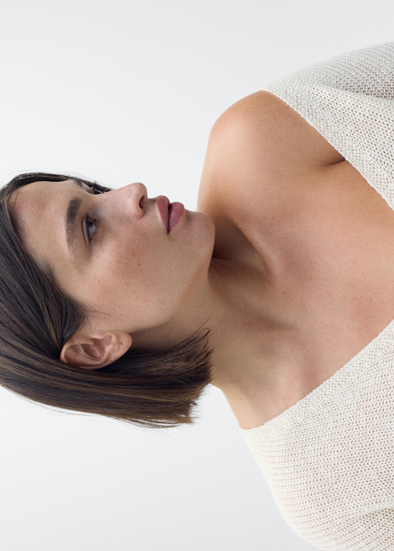 V-neck knit sweater - Women | MANGO USA Product Image