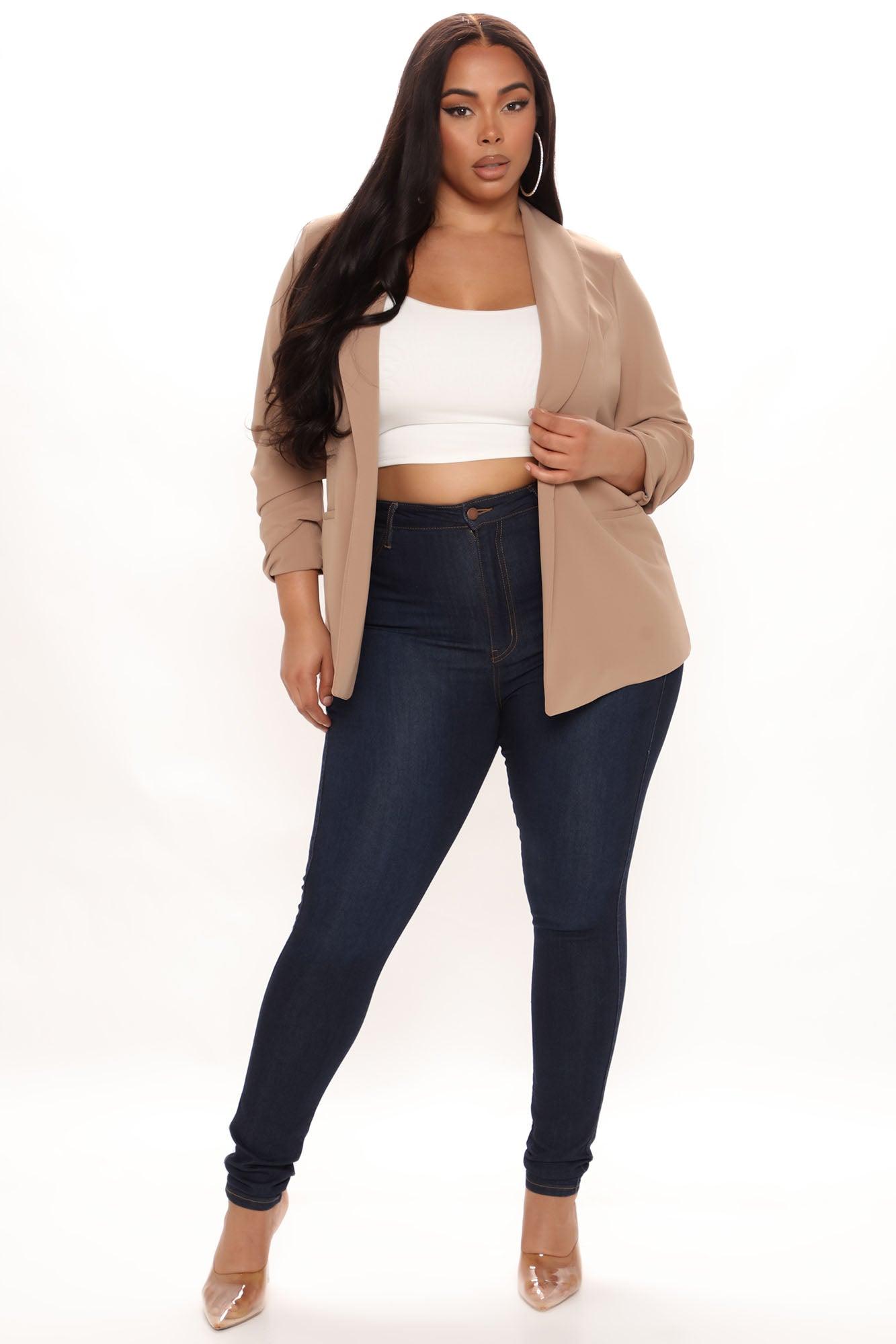 The Celine Blazer - Taupe Product Image