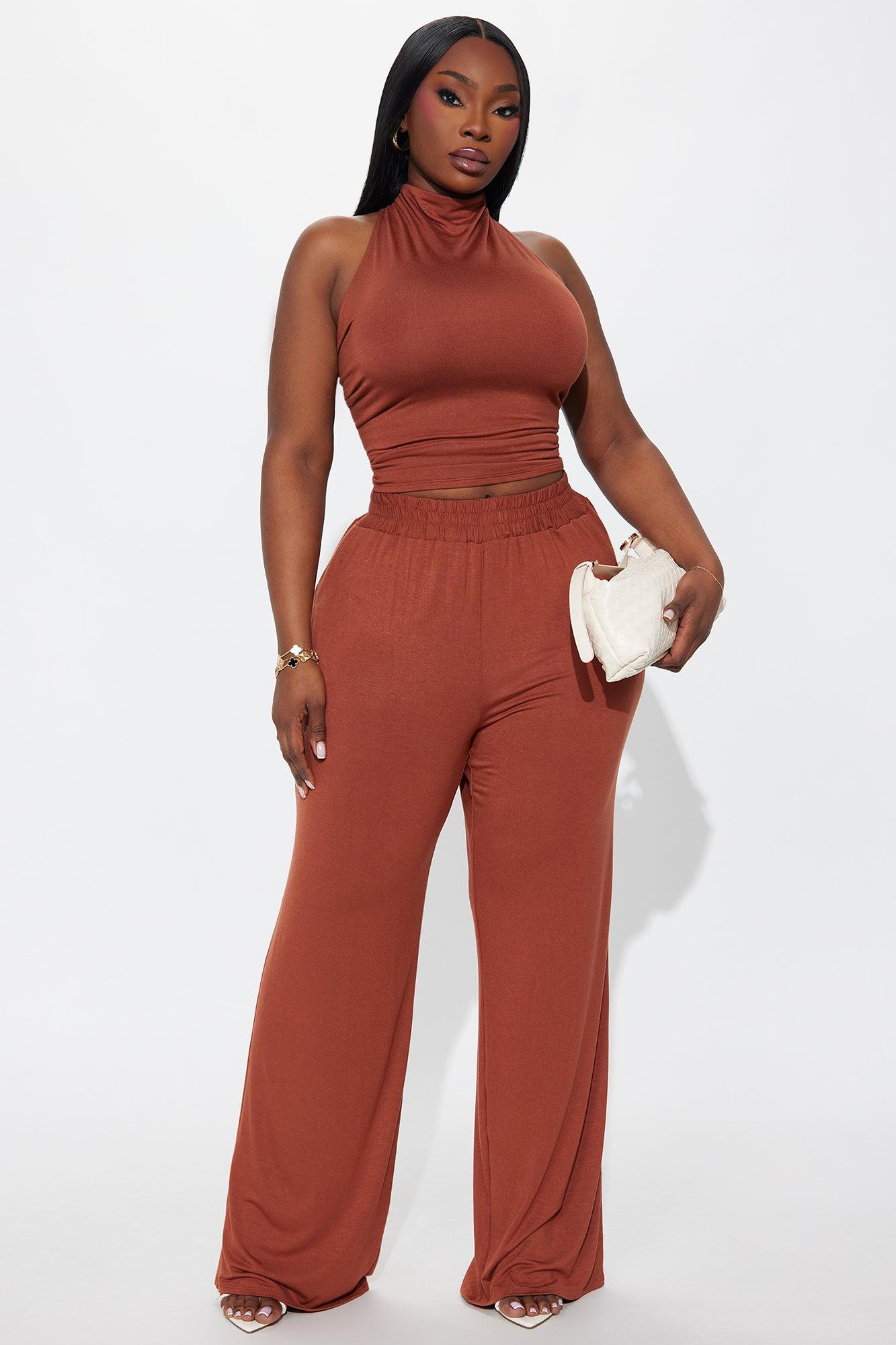 Gianna Halter Pant Set - Camel Female Product Image