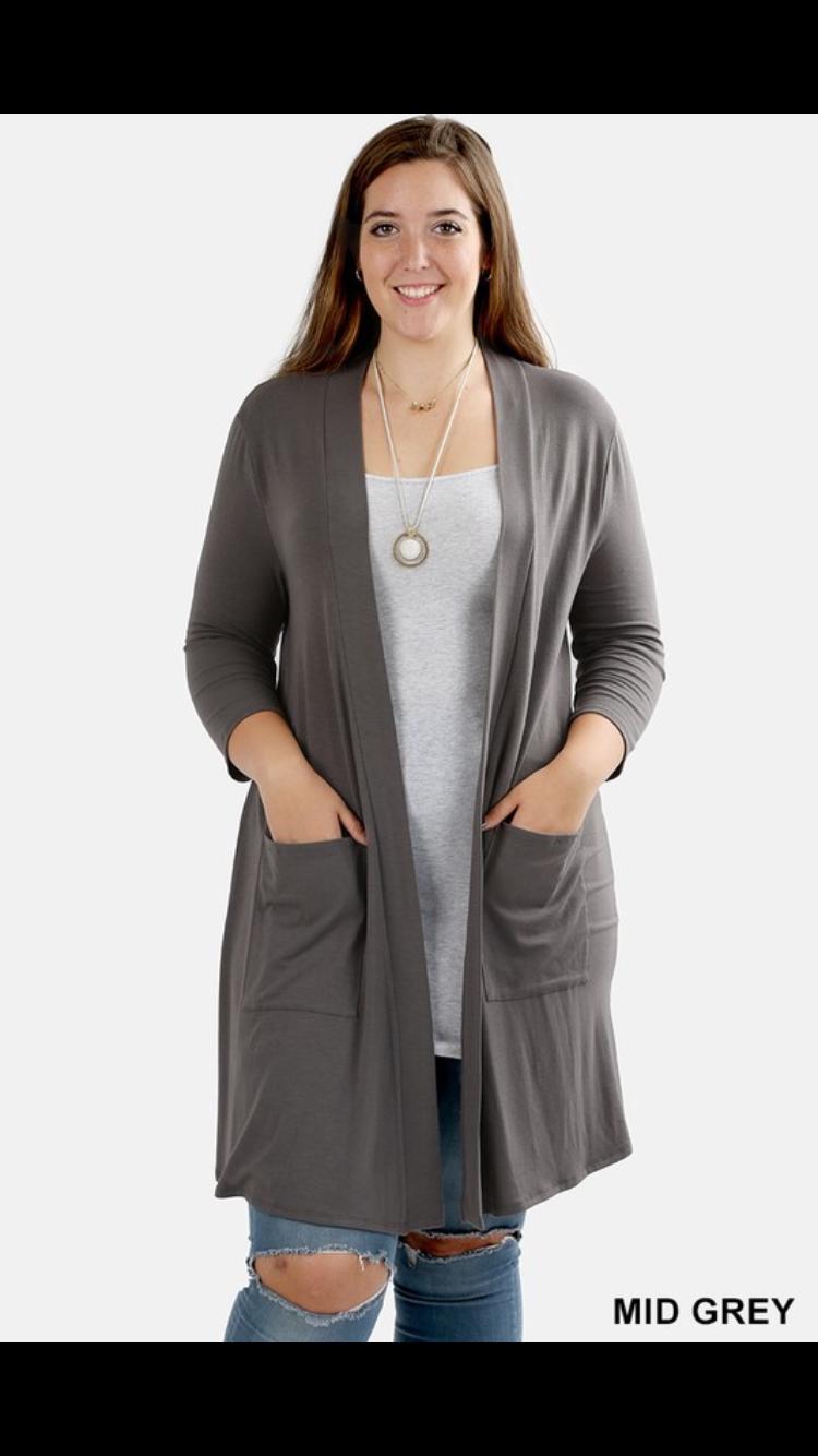 1439   Lauren Slouchy Pocket Cardigan Product Image