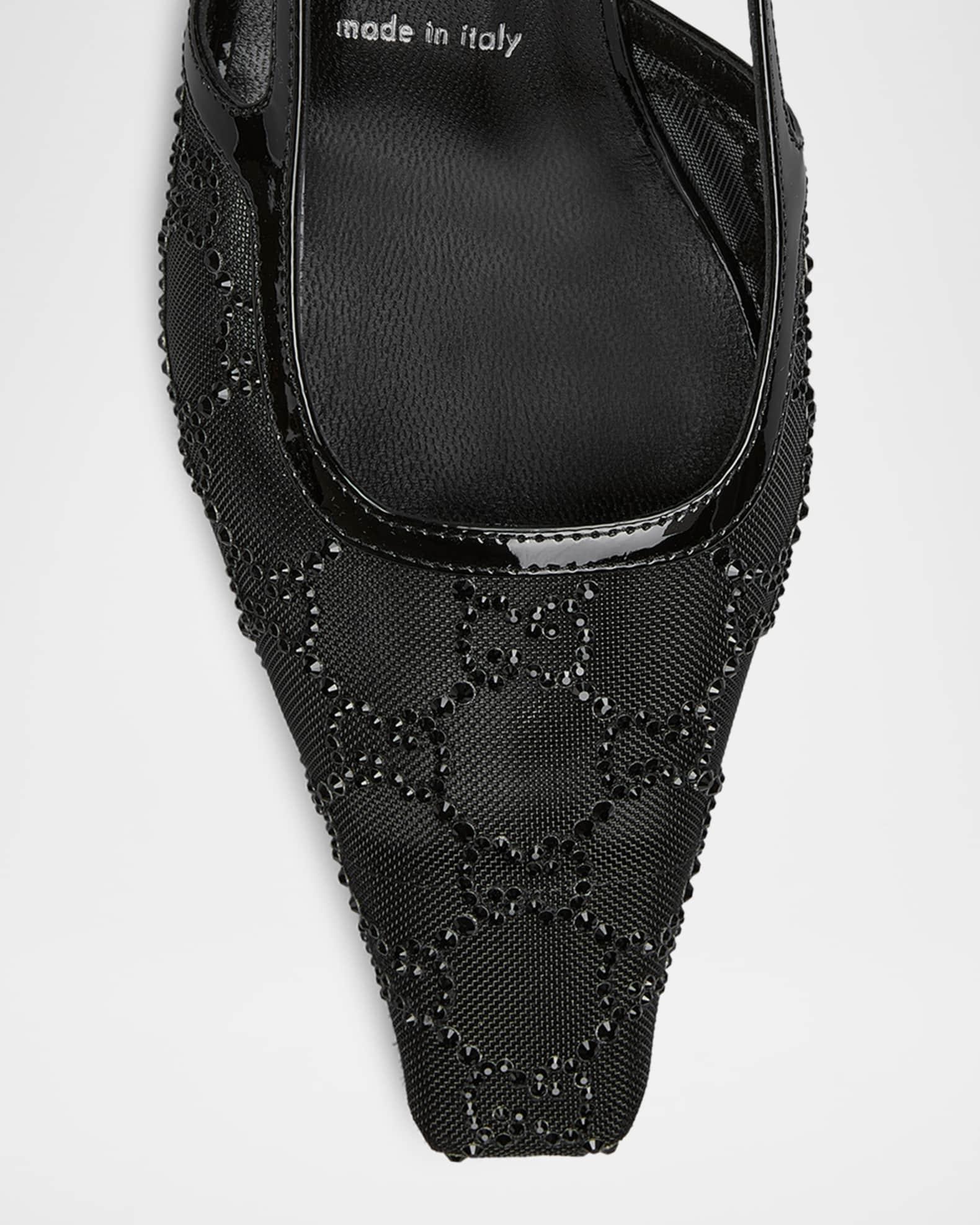 Demi Crystal Mesh Slingback Pumps Product Image