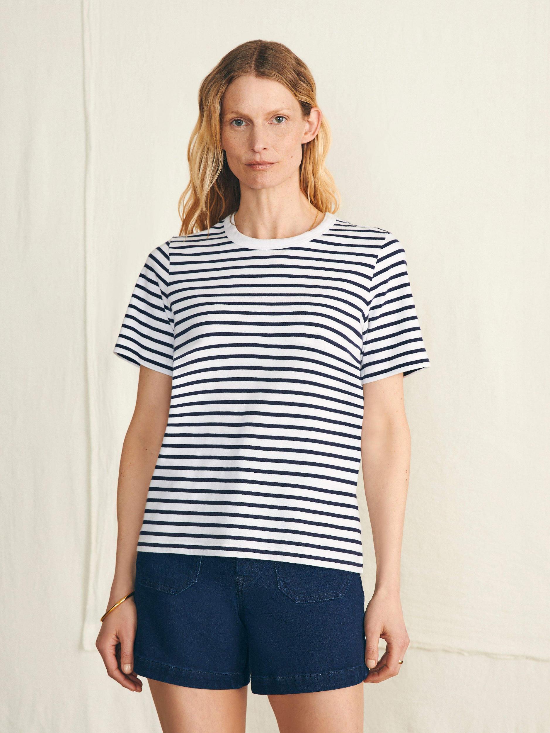 Sunwashed Crew Tee - Regatta Stripe Female Product Image